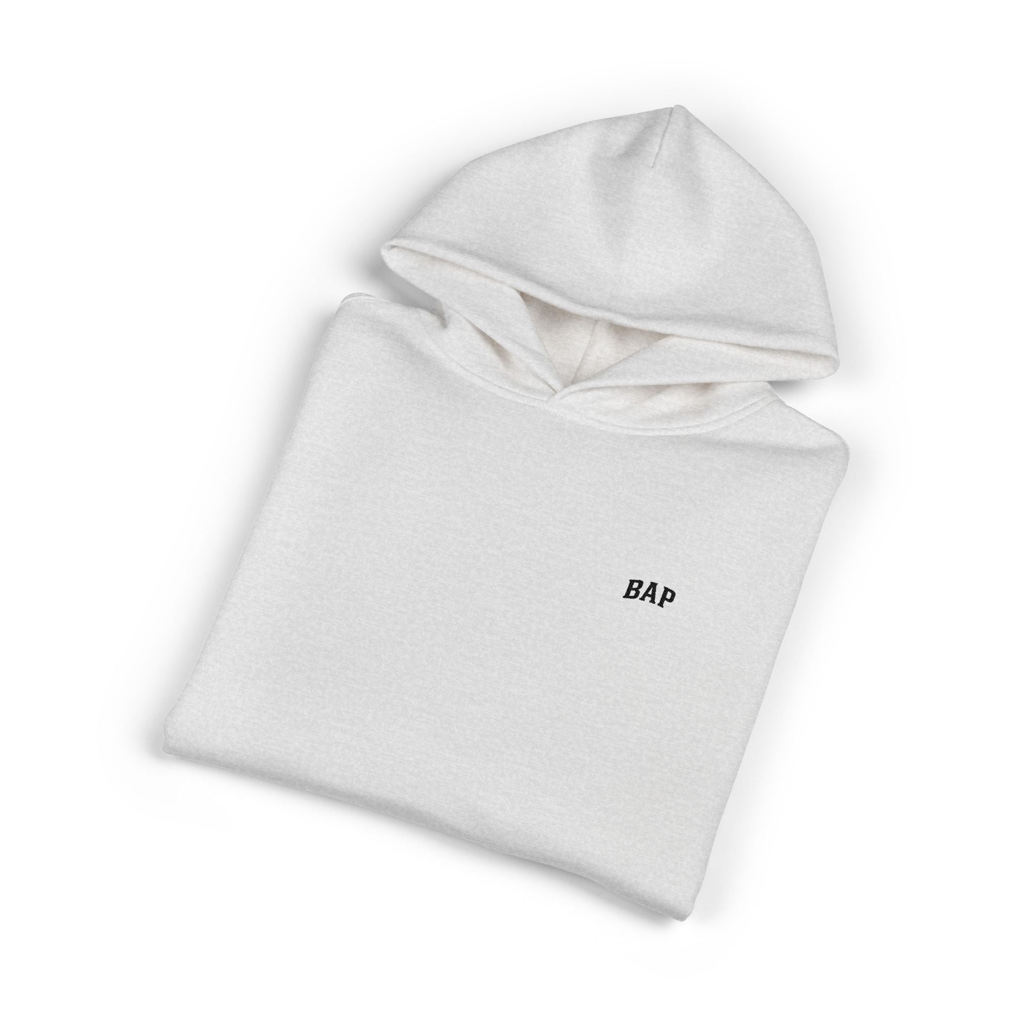 BAP Embroidered Relaxed Hoodie — Minimal Chest Logo Casual Pullover