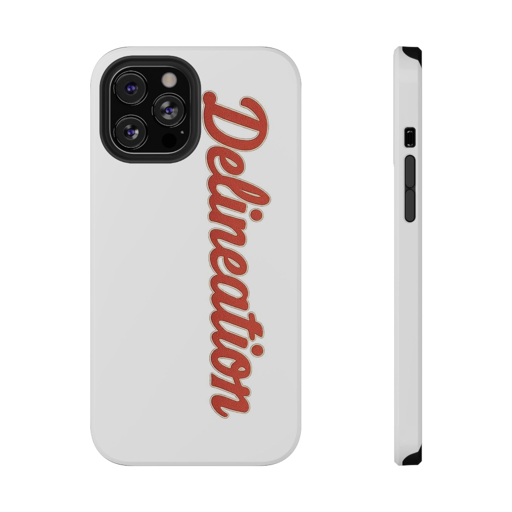 Delineation Script Phone Case — Impact‑Resistant Protective Cover