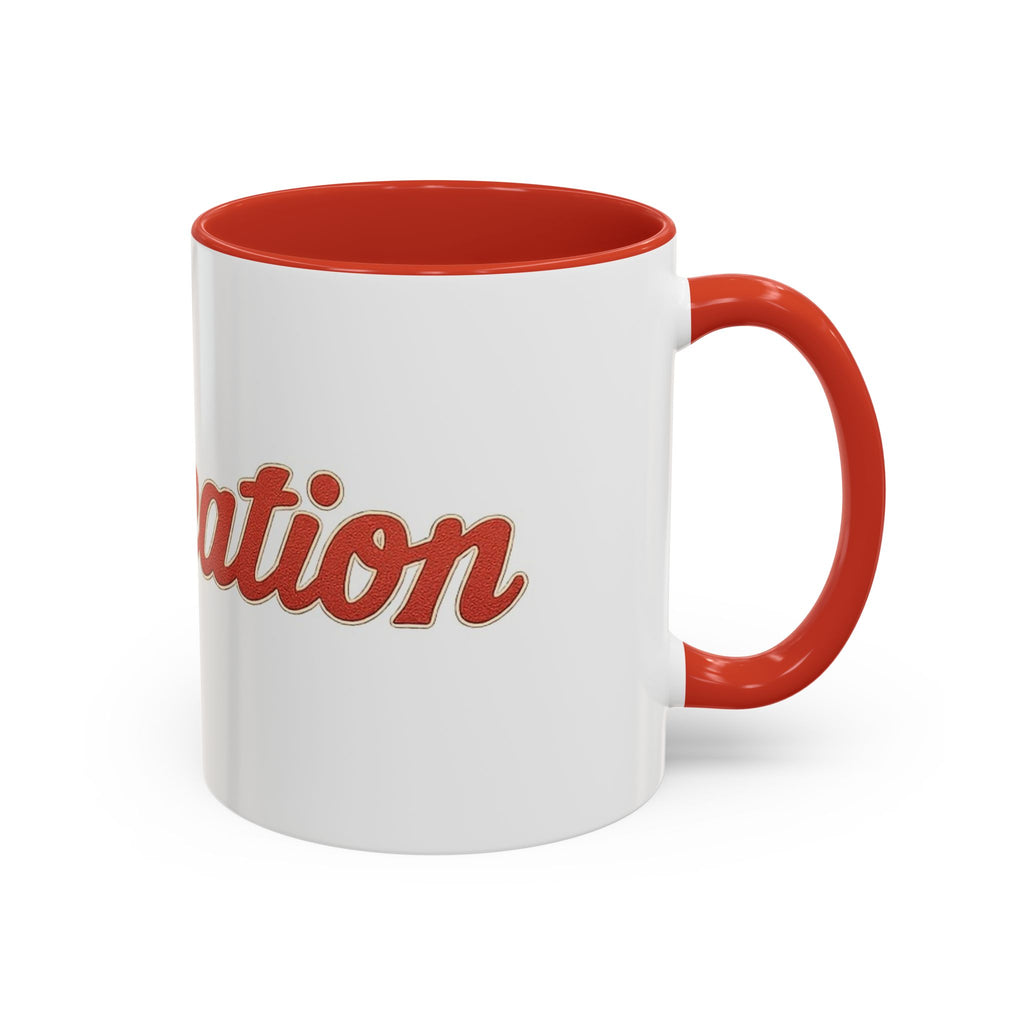 Accent Coffee Mug — 'Imagination' Retro Script Ceramic Coffee Mug (11/15 oz)