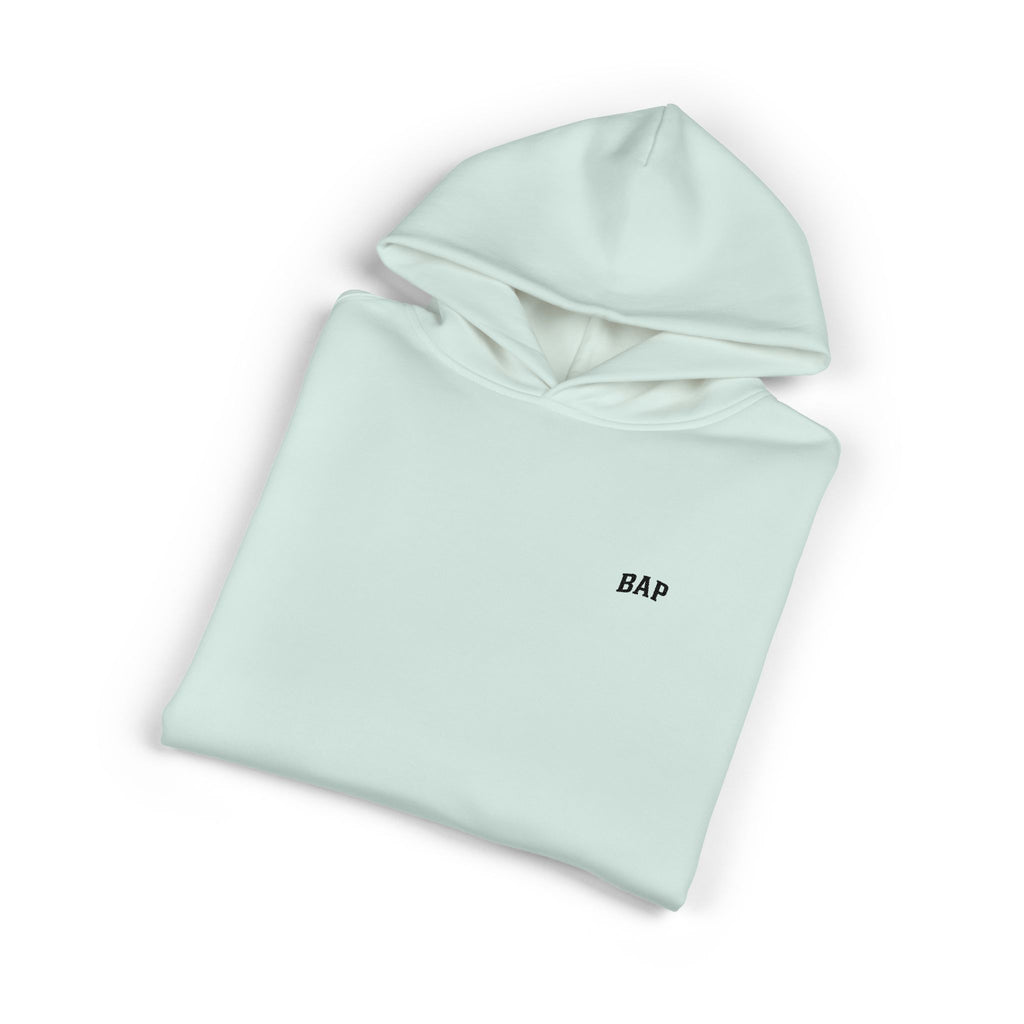BAP Embroidered Relaxed Hoodie — Minimal Chest Logo Casual Pullover