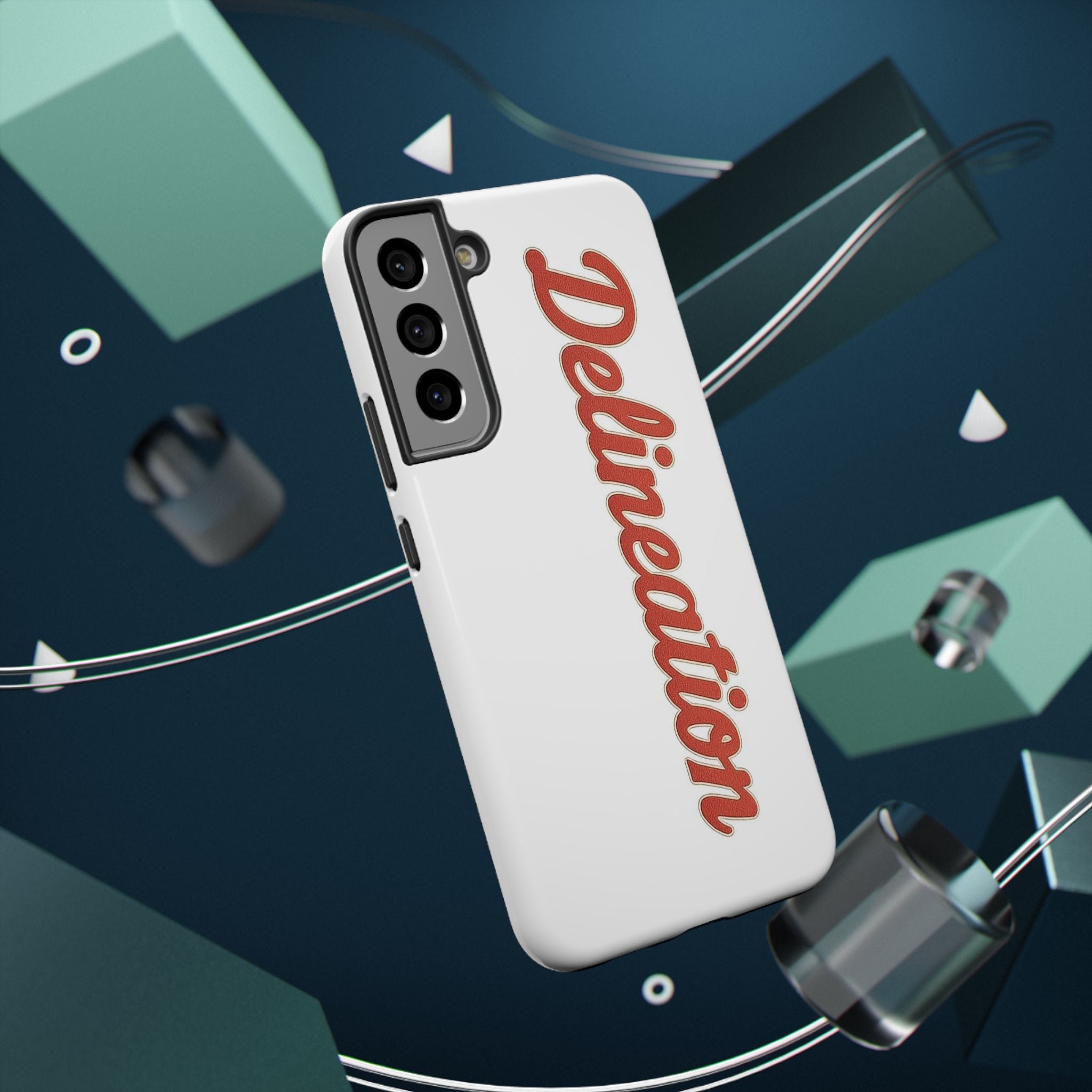 Delineation Script Phone Case — Impact‑Resistant Protective Cover