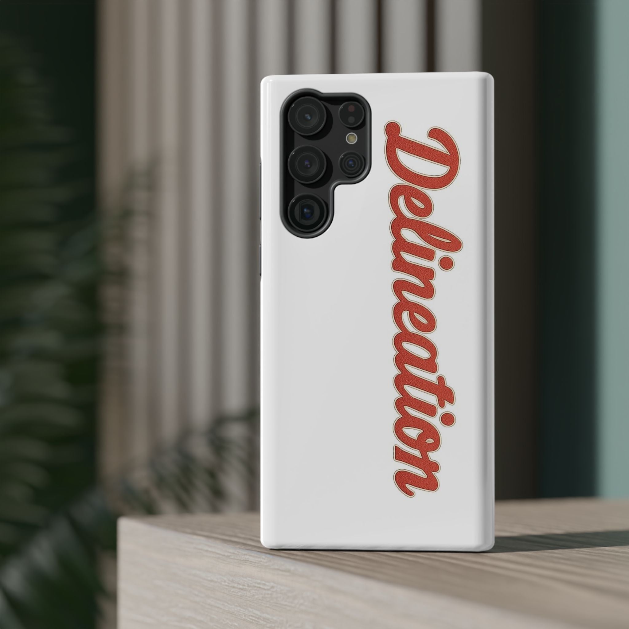 Delineation Script Phone Case — Impact‑Resistant Protective Cover