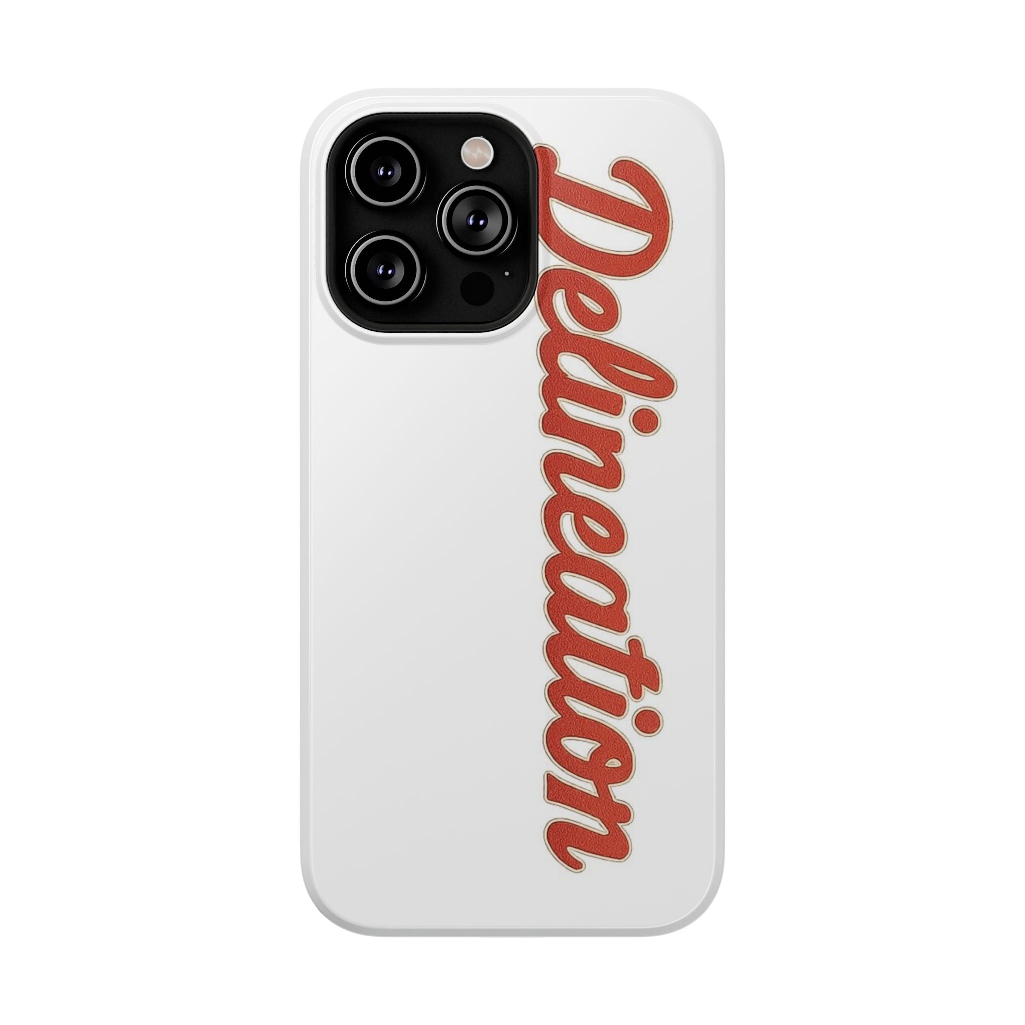 Delineation Script Phone Case — Impact‑Resistant Protective Cover