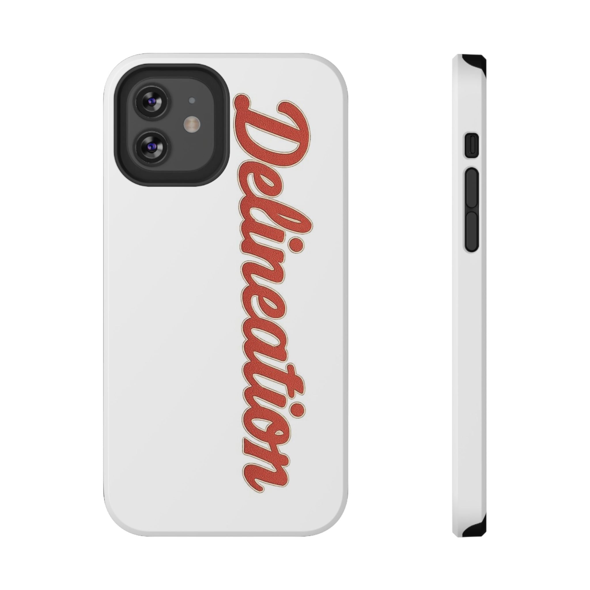 Delineation Script Phone Case — Impact‑Resistant Protective Cover