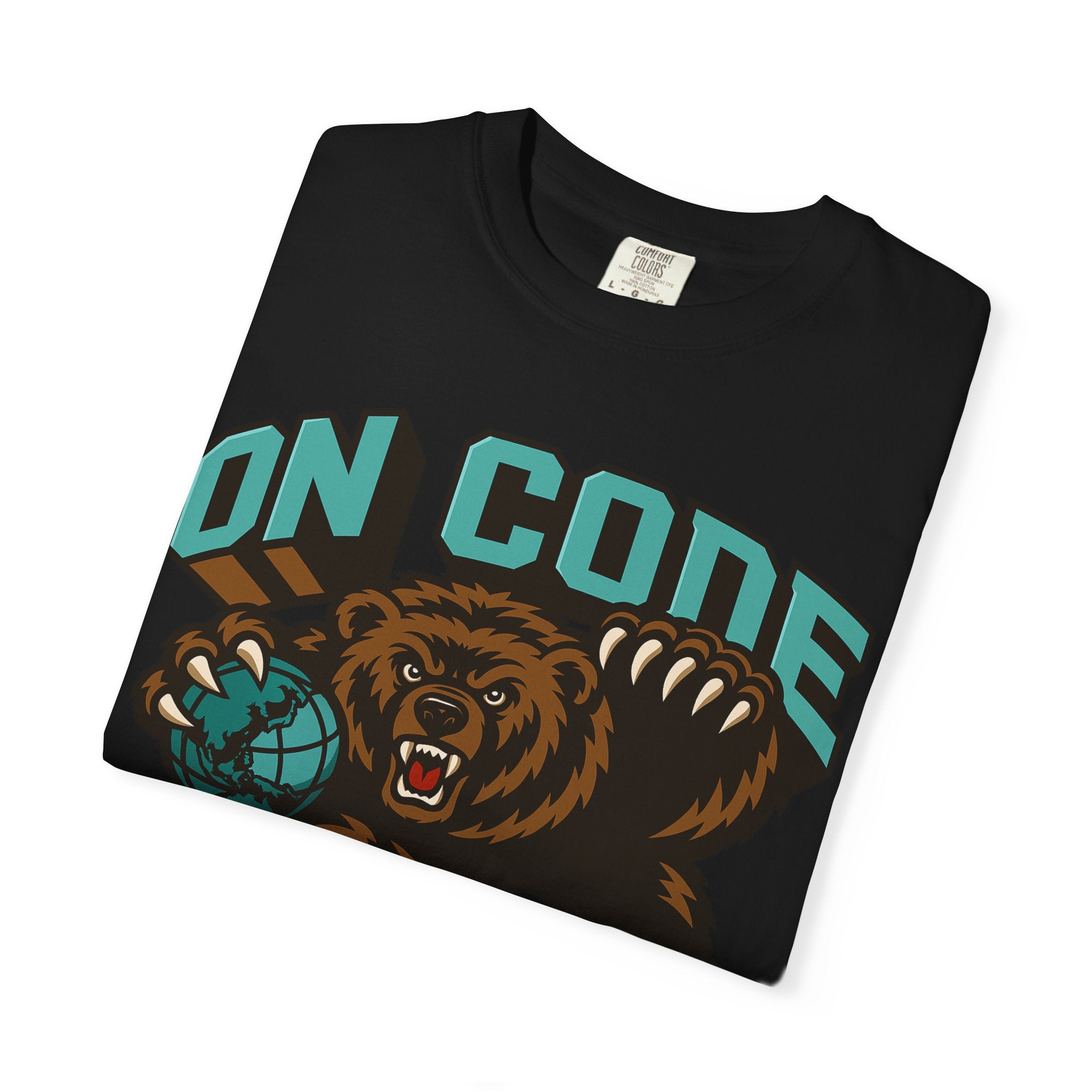 On Code Copper Grizzley T-Shirt — Vintage Mascot Graphic Tee for Players & Fans
