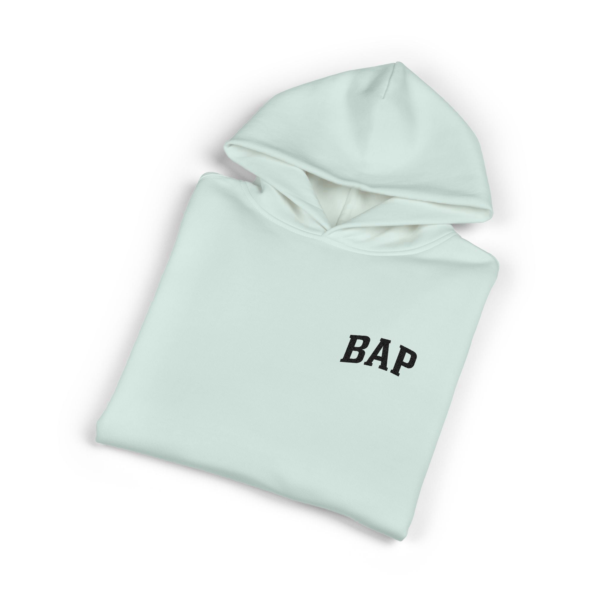 BAP Embroidered Relaxed Hoodie — Minimal Chest Logo Casual Pullover