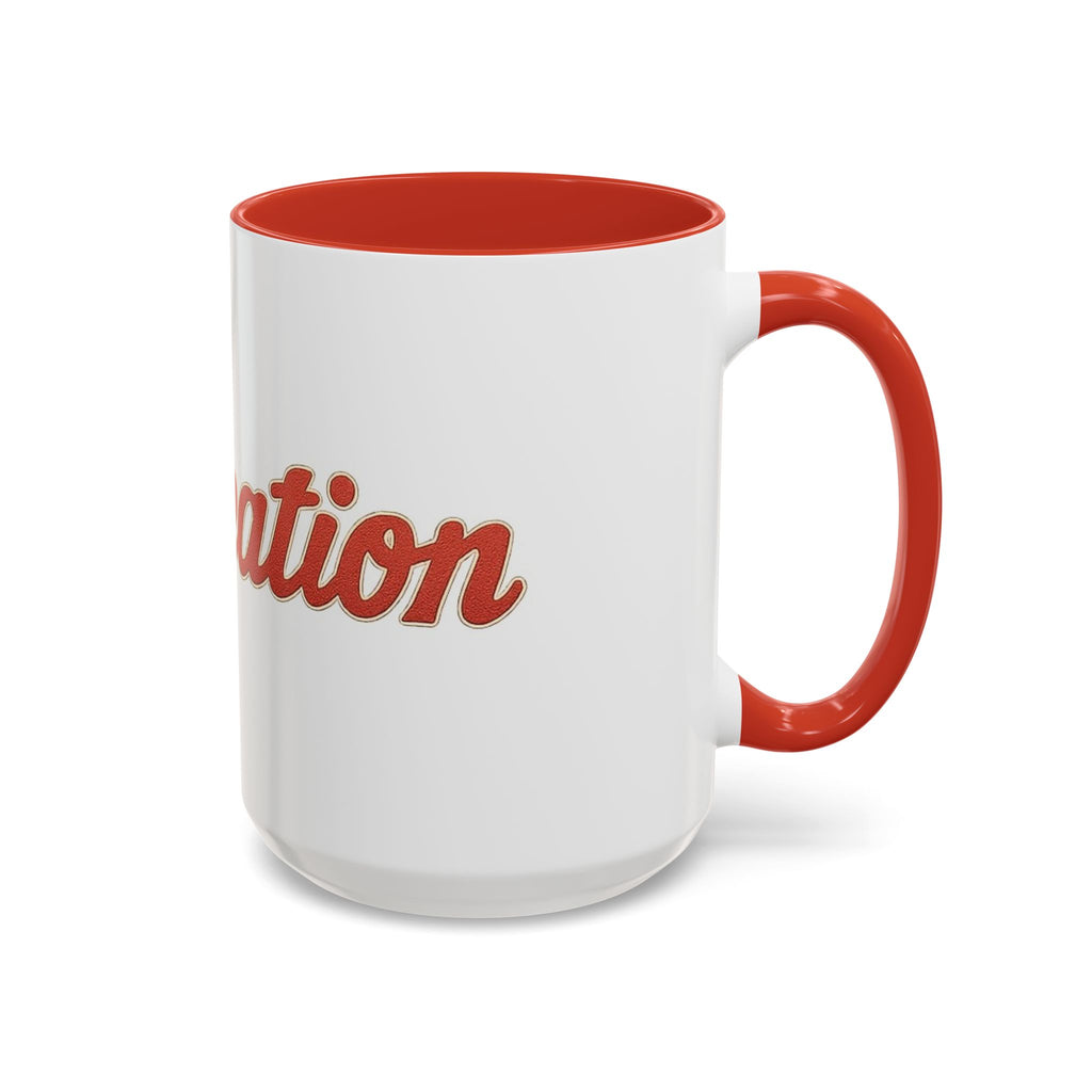 Accent Coffee Mug — 'Imagination' Retro Script Ceramic Coffee Mug (11/15 oz)