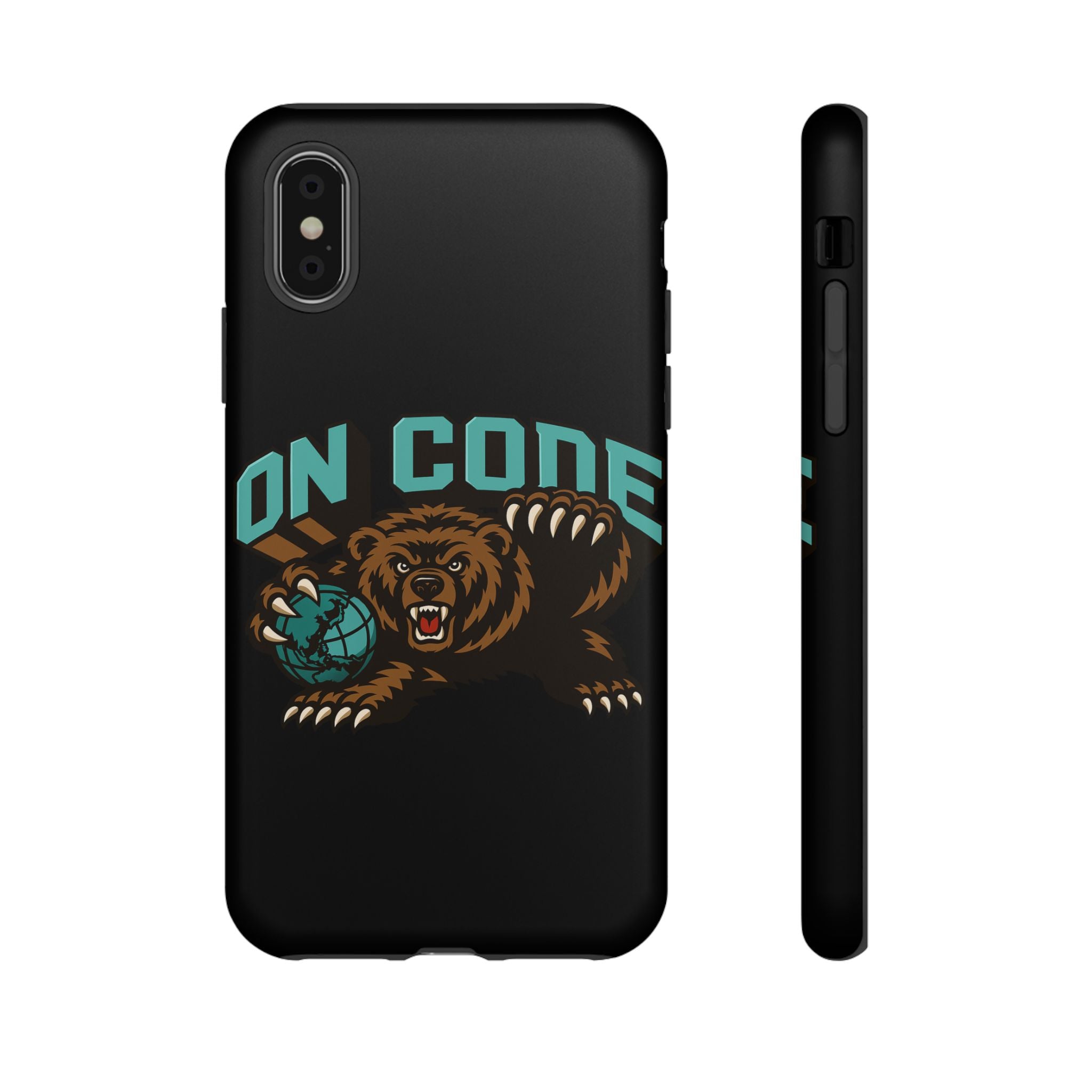 Bear Basketball Tough Phone Case — 'On Core' Protective iPhone Cover