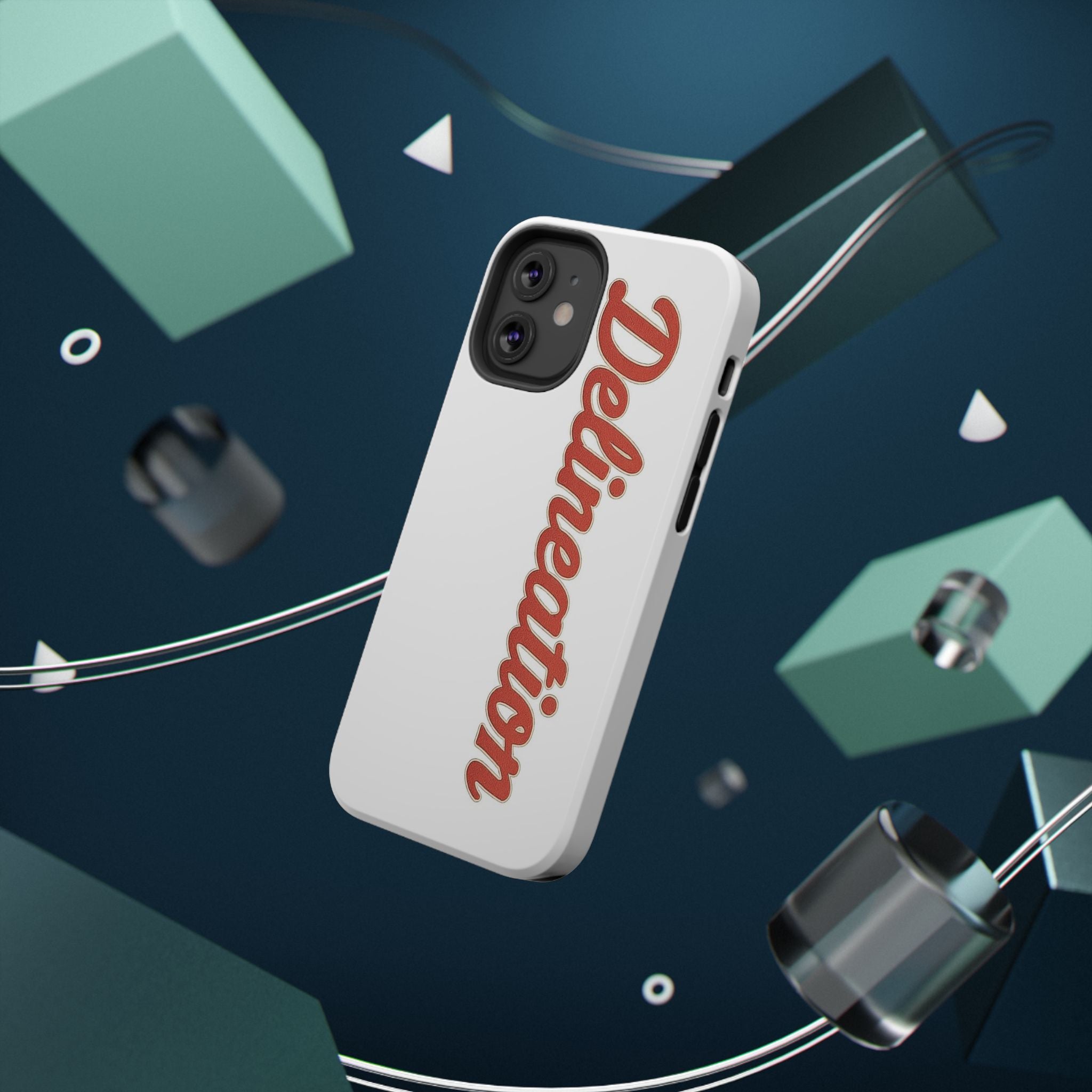 Delineation Script Phone Case — Impact‑Resistant Protective Cover