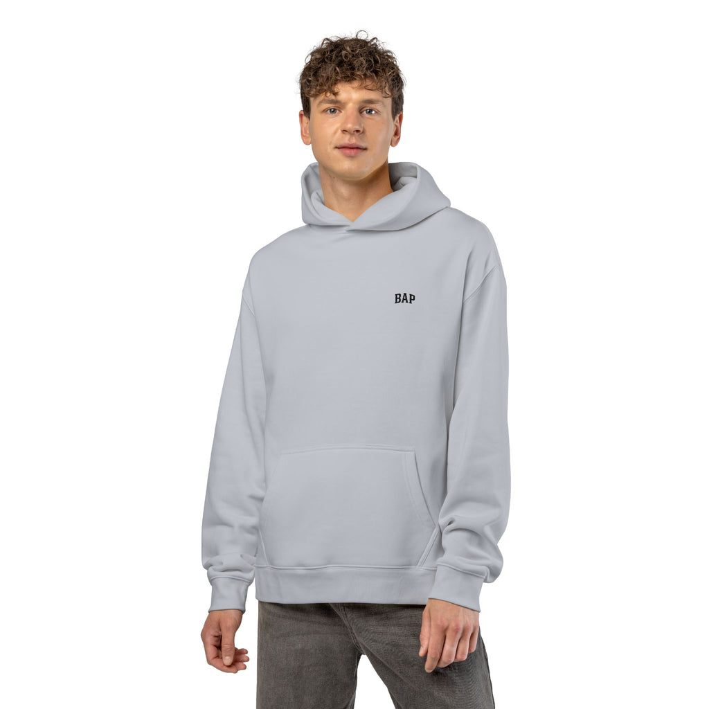 BAP Embroidered Relaxed Hoodie — Minimal Chest Logo Casual Pullover