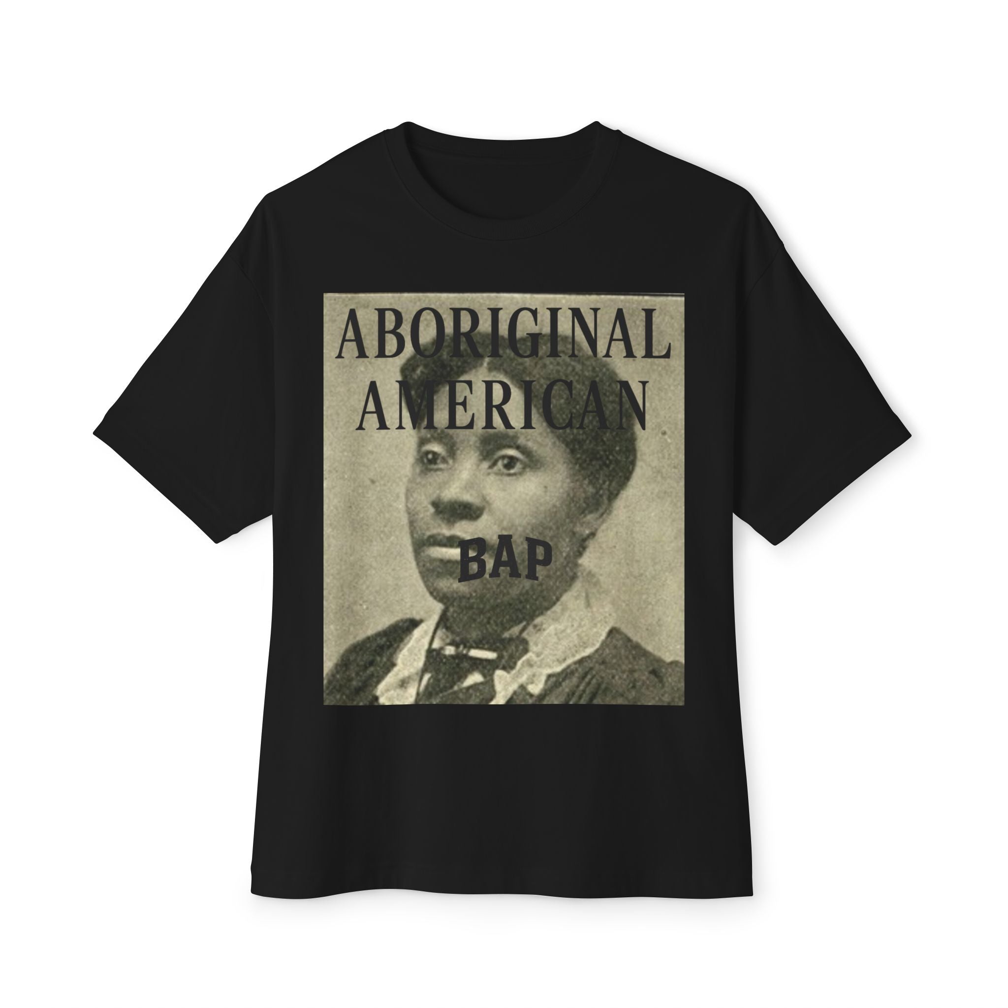 Aboriginal American Tee — Vintage Portrait Graphic Boxy T-Shirt