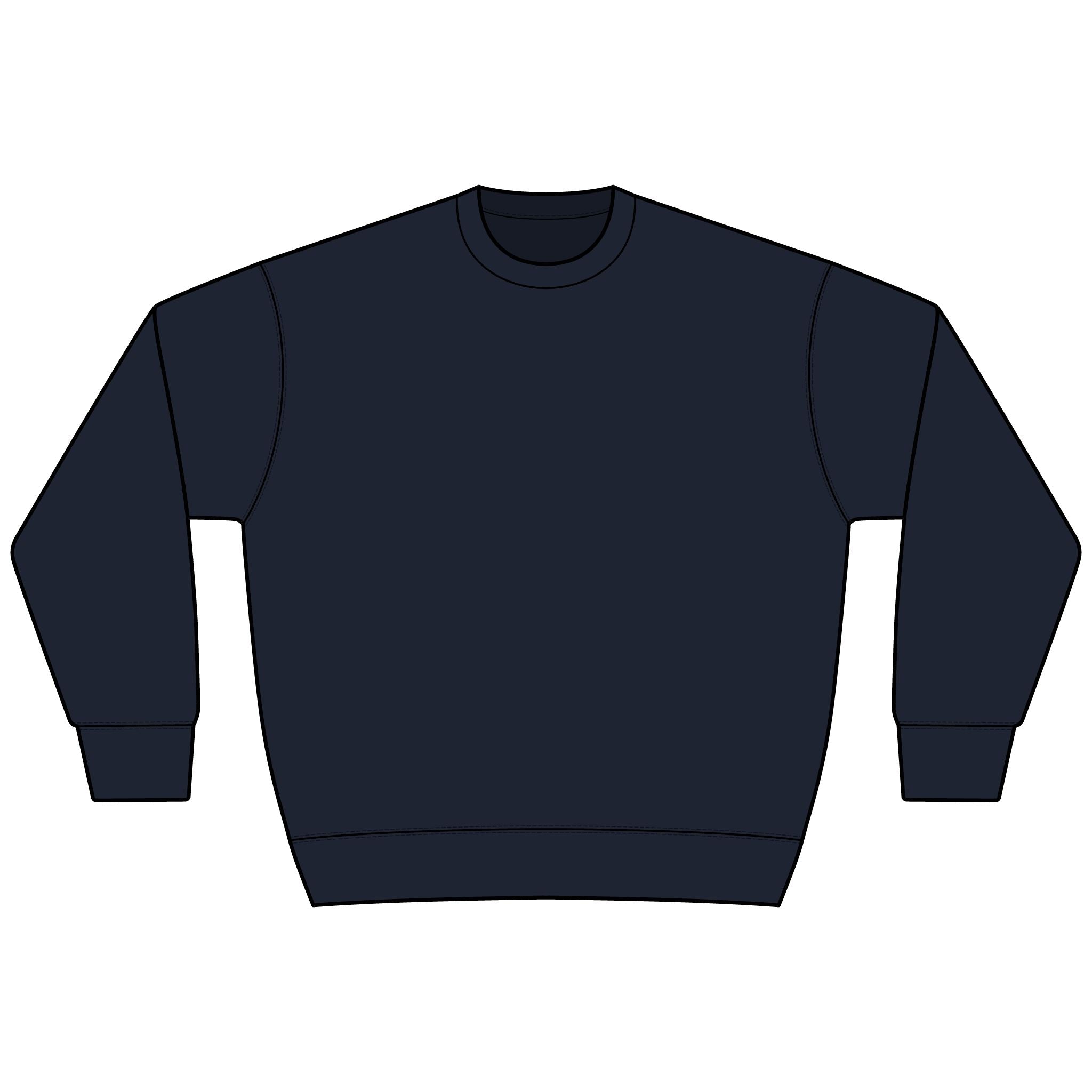BAP Arch Logo Sweatshirt – Collegiate Black Heavyweight Crewneck