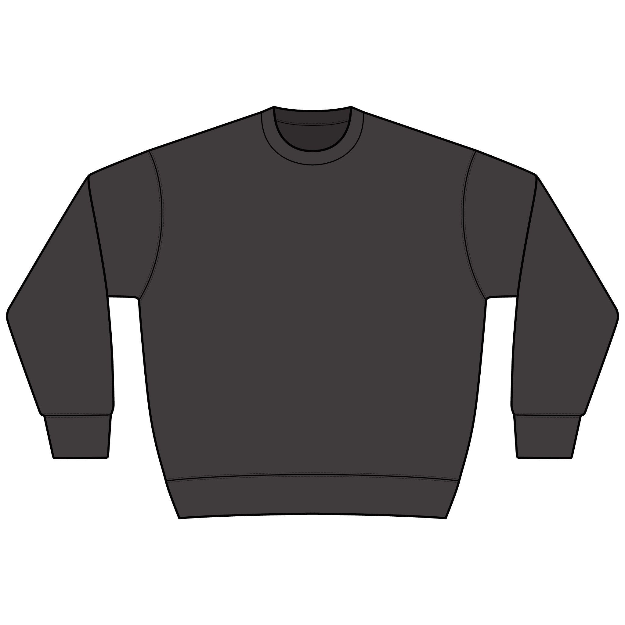 BAP Arch Logo Sweatshirt – Collegiate Black Heavyweight Crewneck