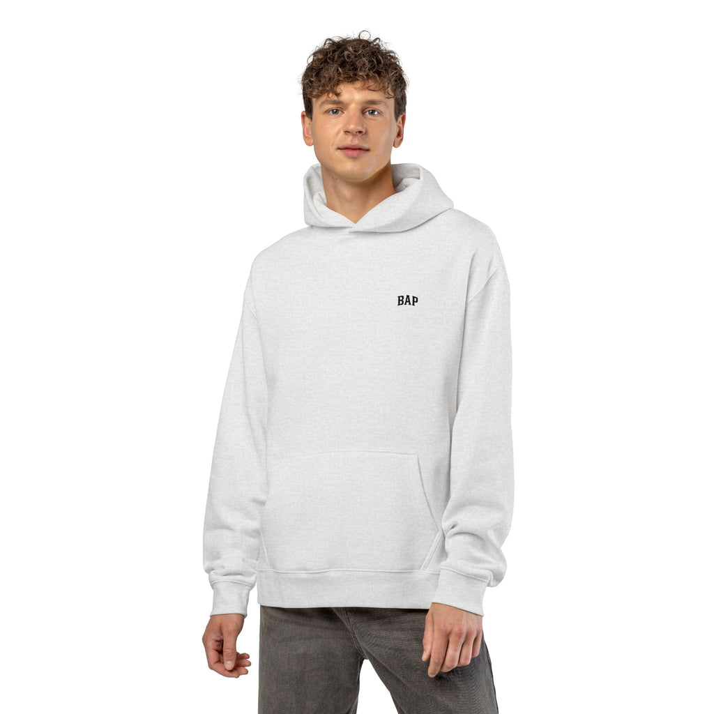 BAP Embroidered Relaxed Hoodie — Minimal Chest Logo Casual Pullover