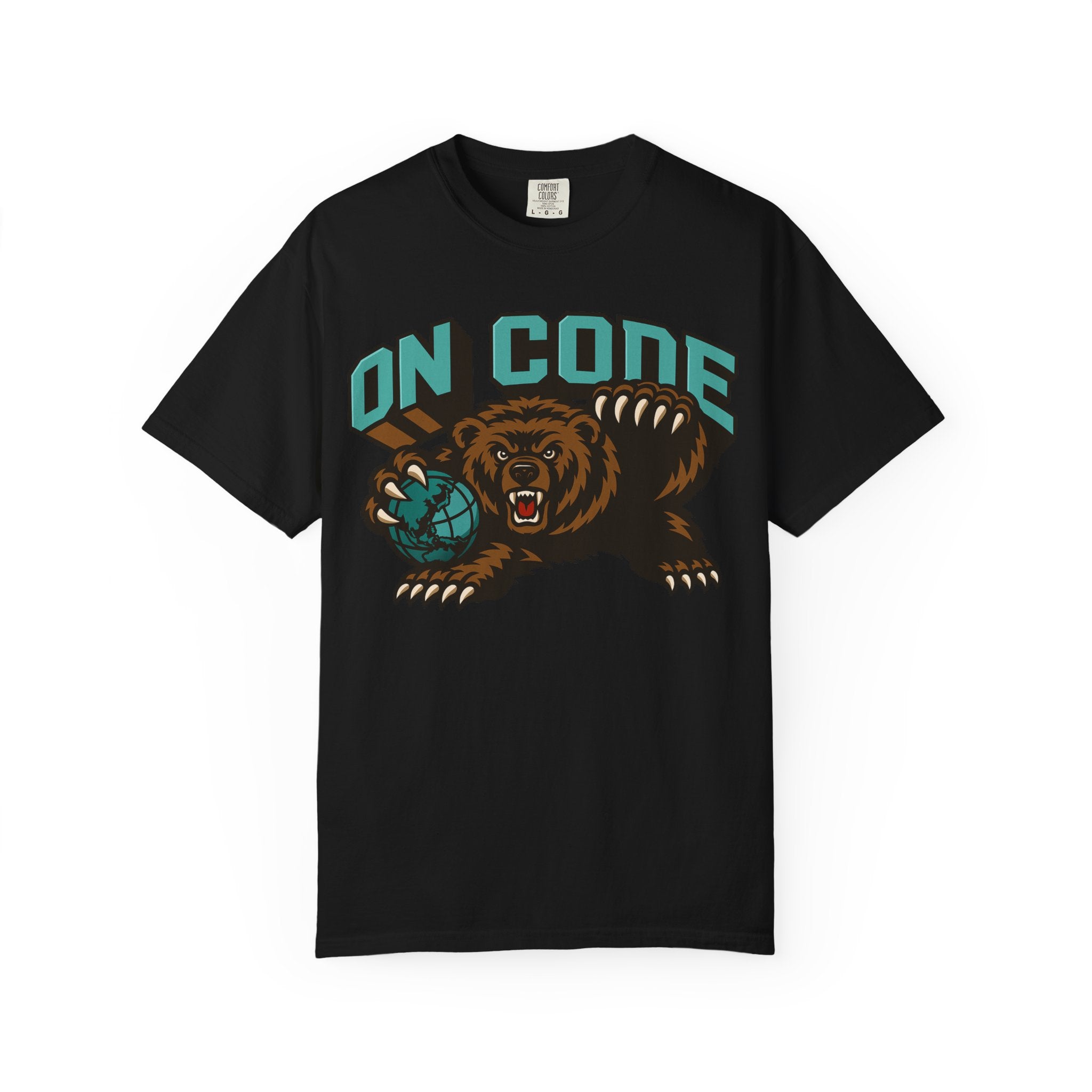 On Code Copper Grizzley T-Shirt — Vintage Mascot Graphic Tee for Players & Fans