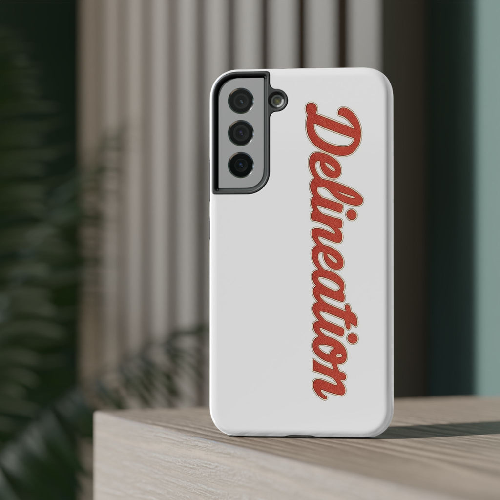 Delineation Script Phone Case — Impact‑Resistant Protective Cover