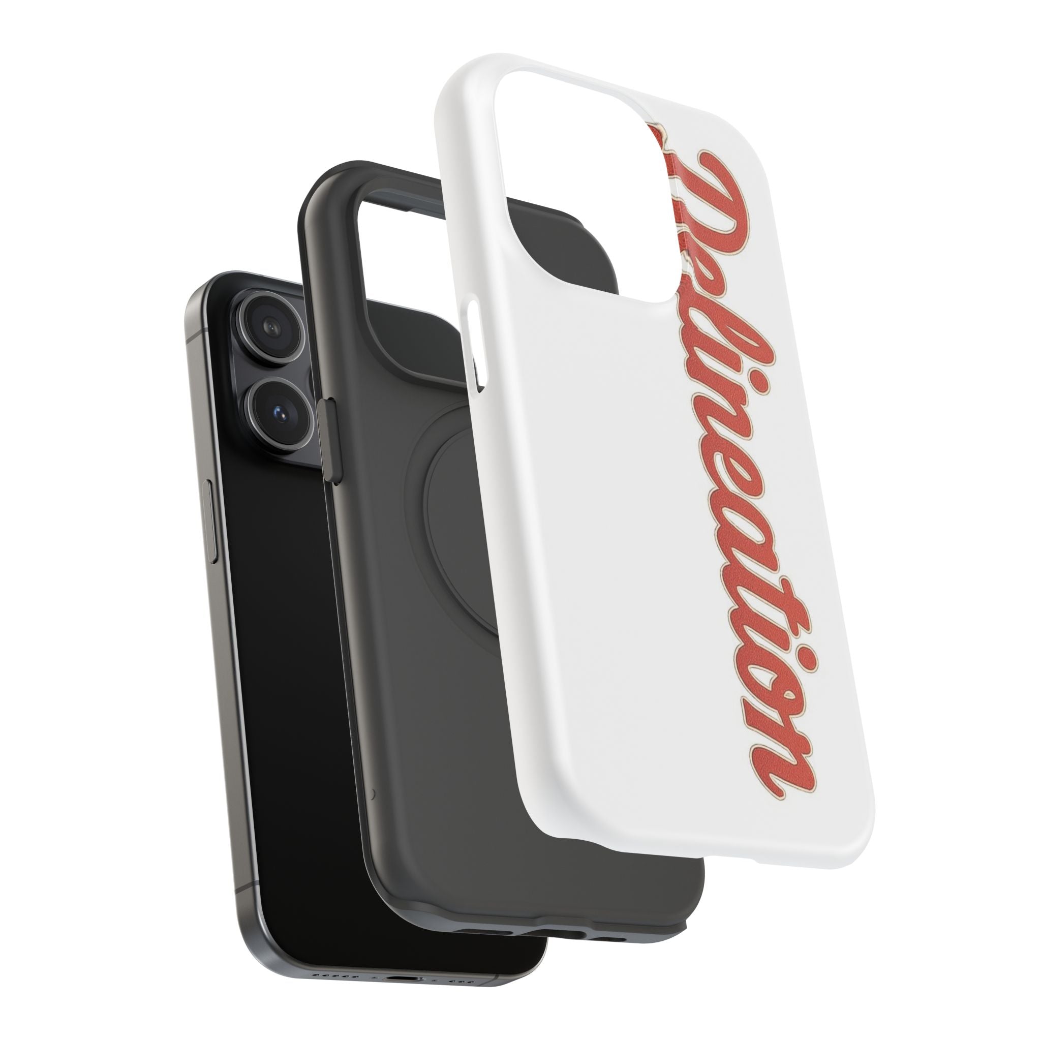 Delineation Script Phone Case — Impact‑Resistant Protective Cover