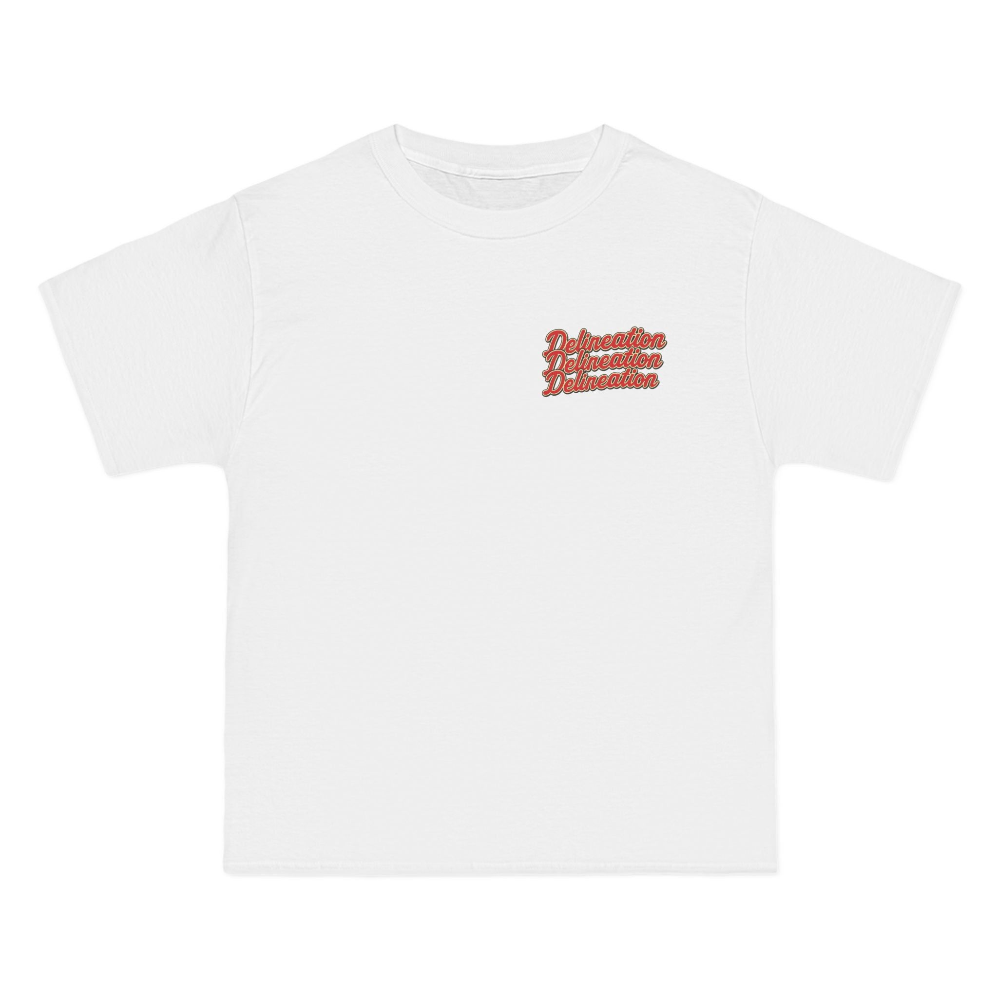 Delineation Retro Script T-Shirt — Vintage Red Logo Tee