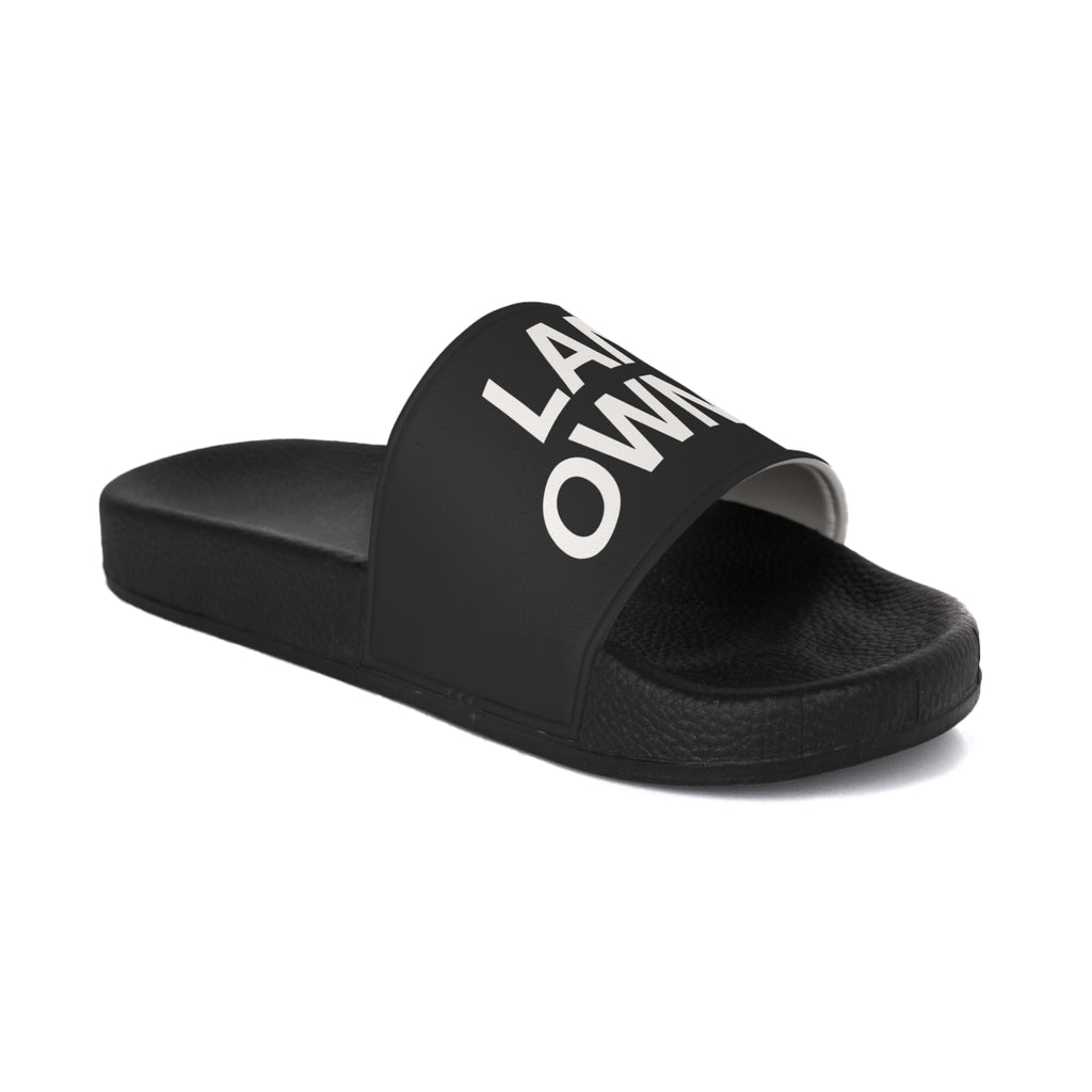 Land Owner Men's Slide Sandals — Black Comfortable Pool & Beach Slides