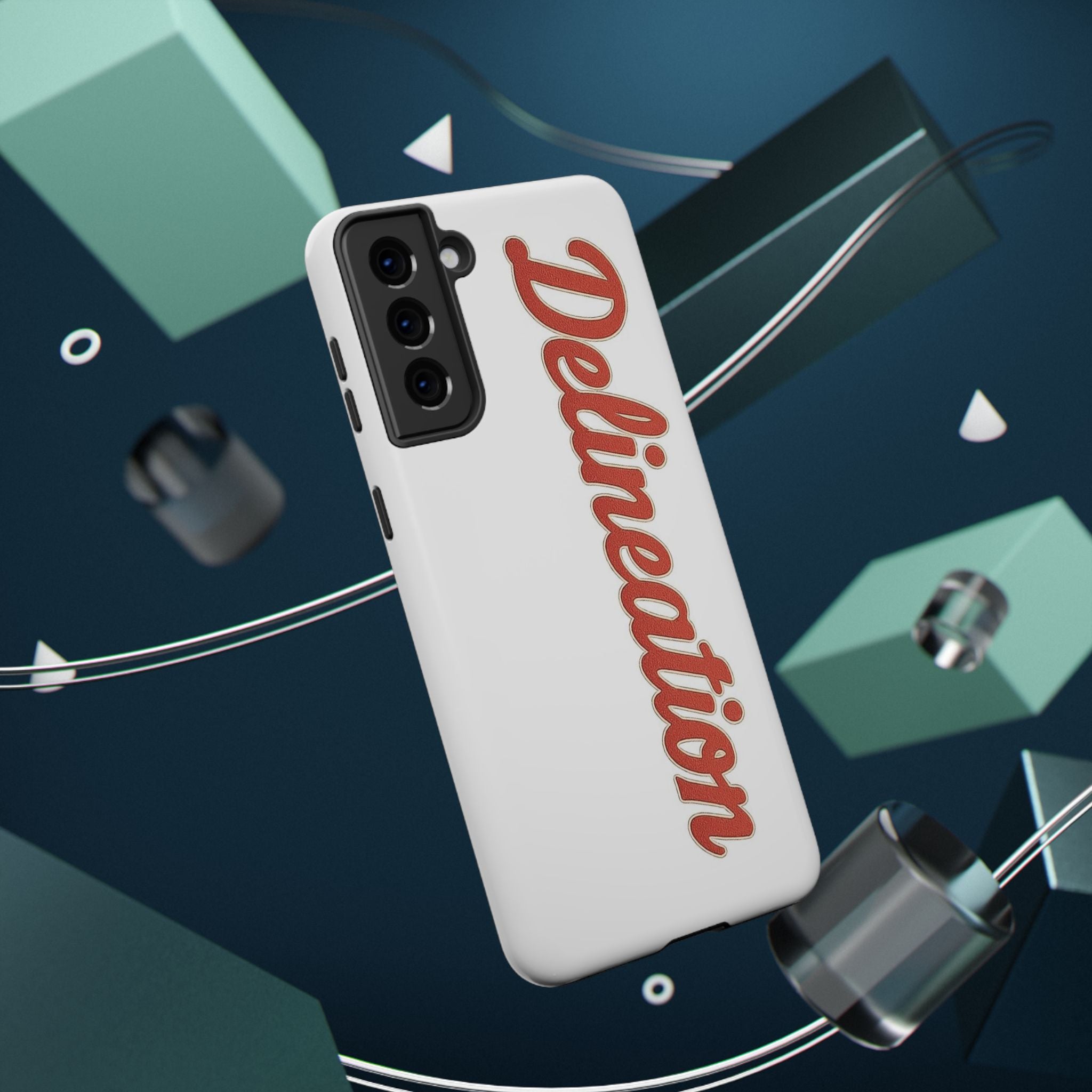 Delineation Script Phone Case — Impact‑Resistant Protective Cover