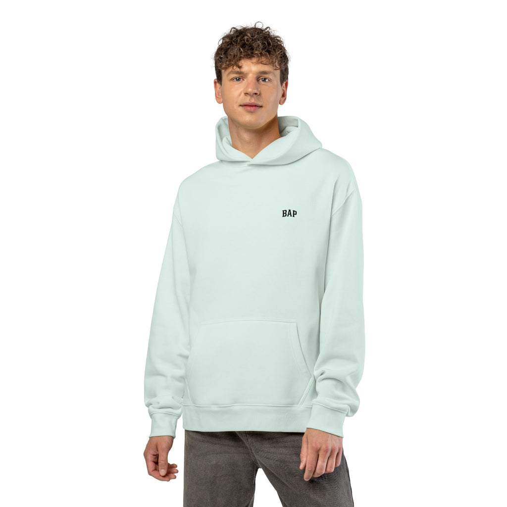 BAP Embroidered Relaxed Hoodie — Minimal Chest Logo Casual Pullover