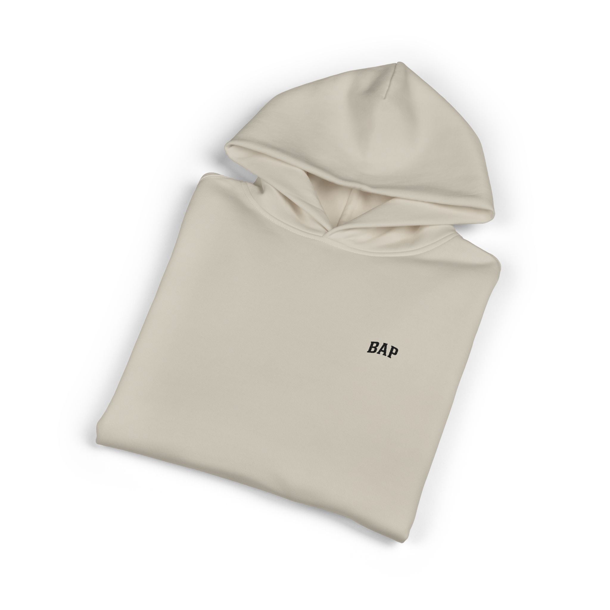 BAP Embroidered Relaxed Hoodie — Minimal Chest Logo Casual Pullover