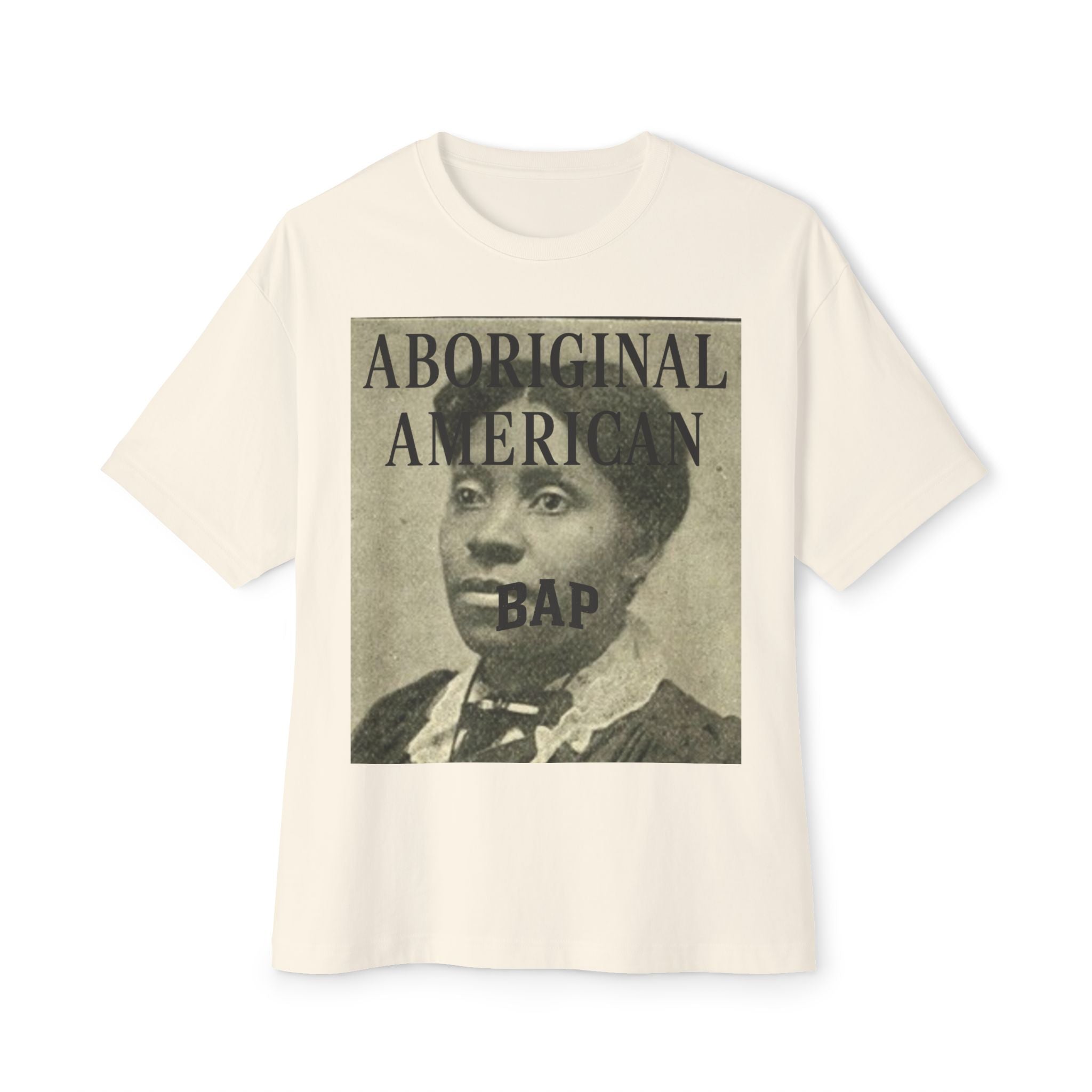 Aboriginal American Tee — Vintage Portrait Graphic Boxy T-Shirt