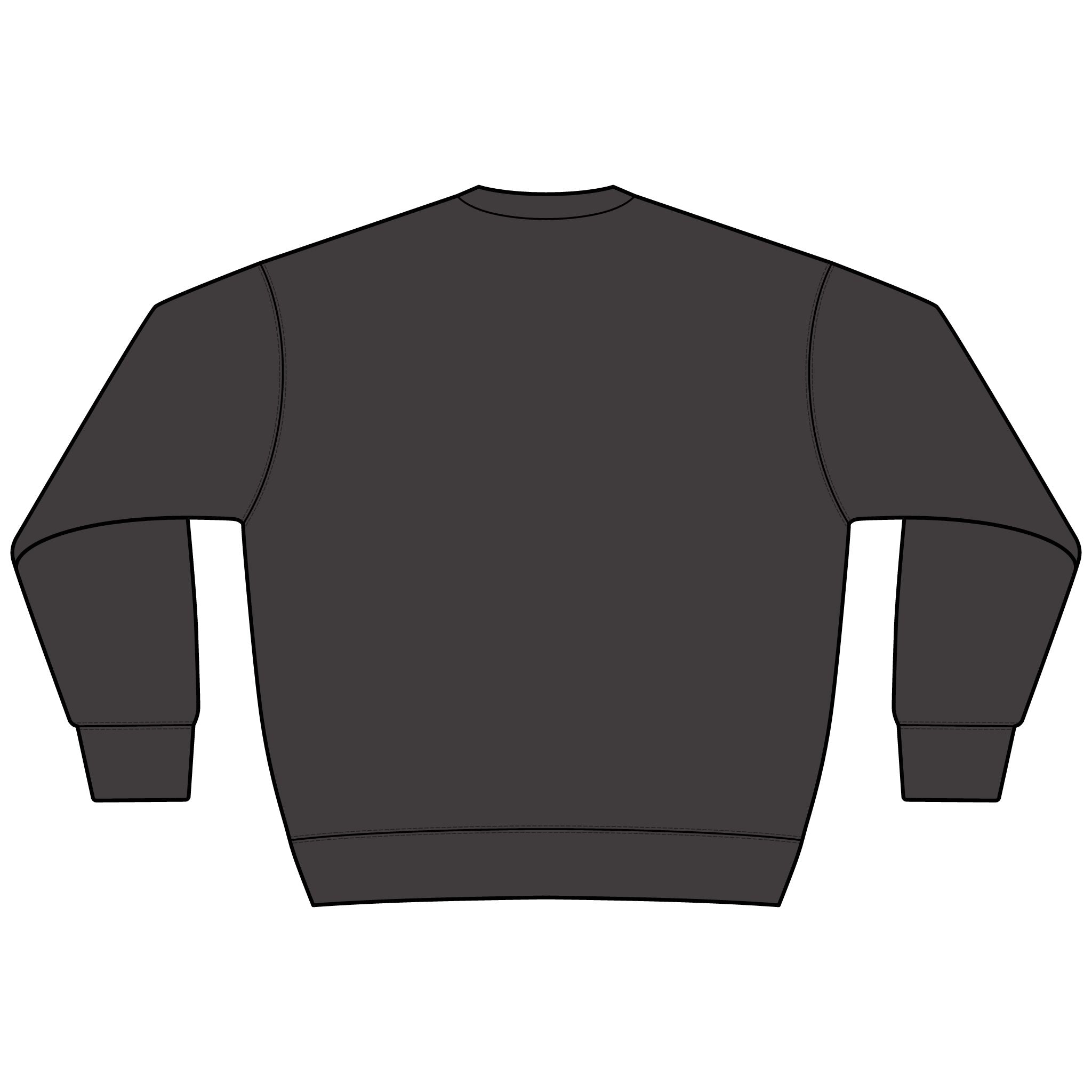 BAP Arch Logo Sweatshirt – Collegiate Black Heavyweight Crewneck