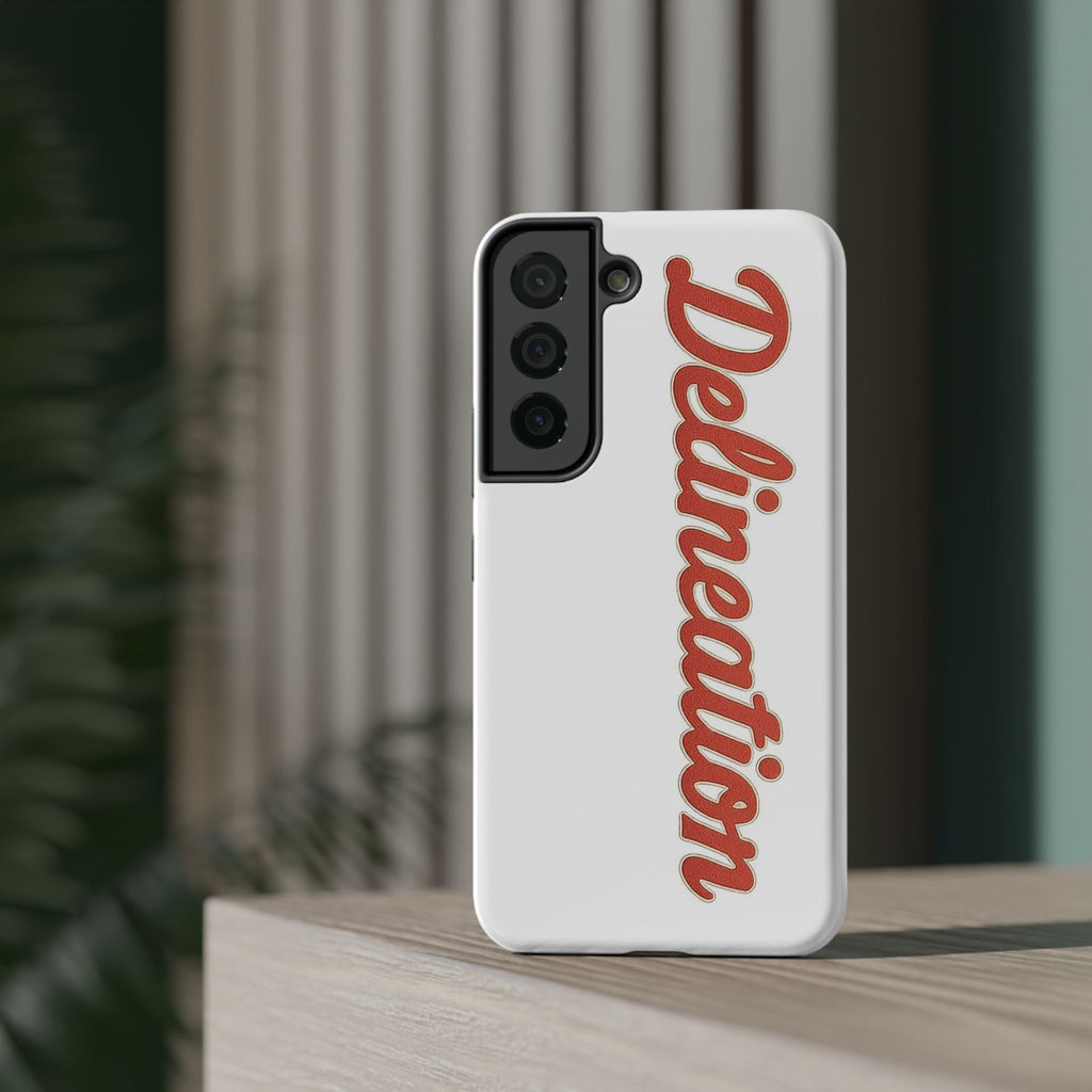 Delineation Script Phone Case — Impact‑Resistant Protective Cover