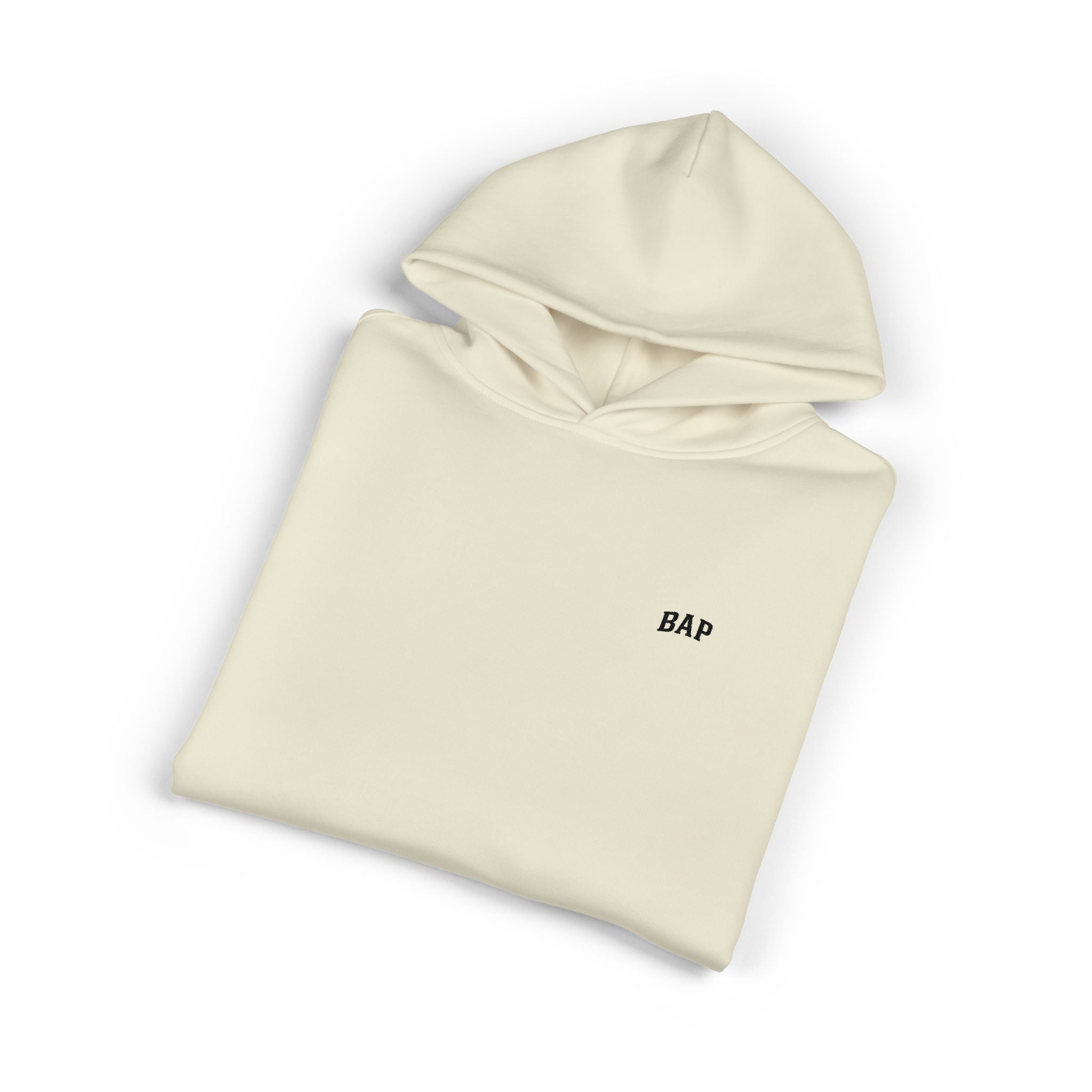 BAP Embroidered Relaxed Hoodie — Minimal Chest Logo Casual Pullover