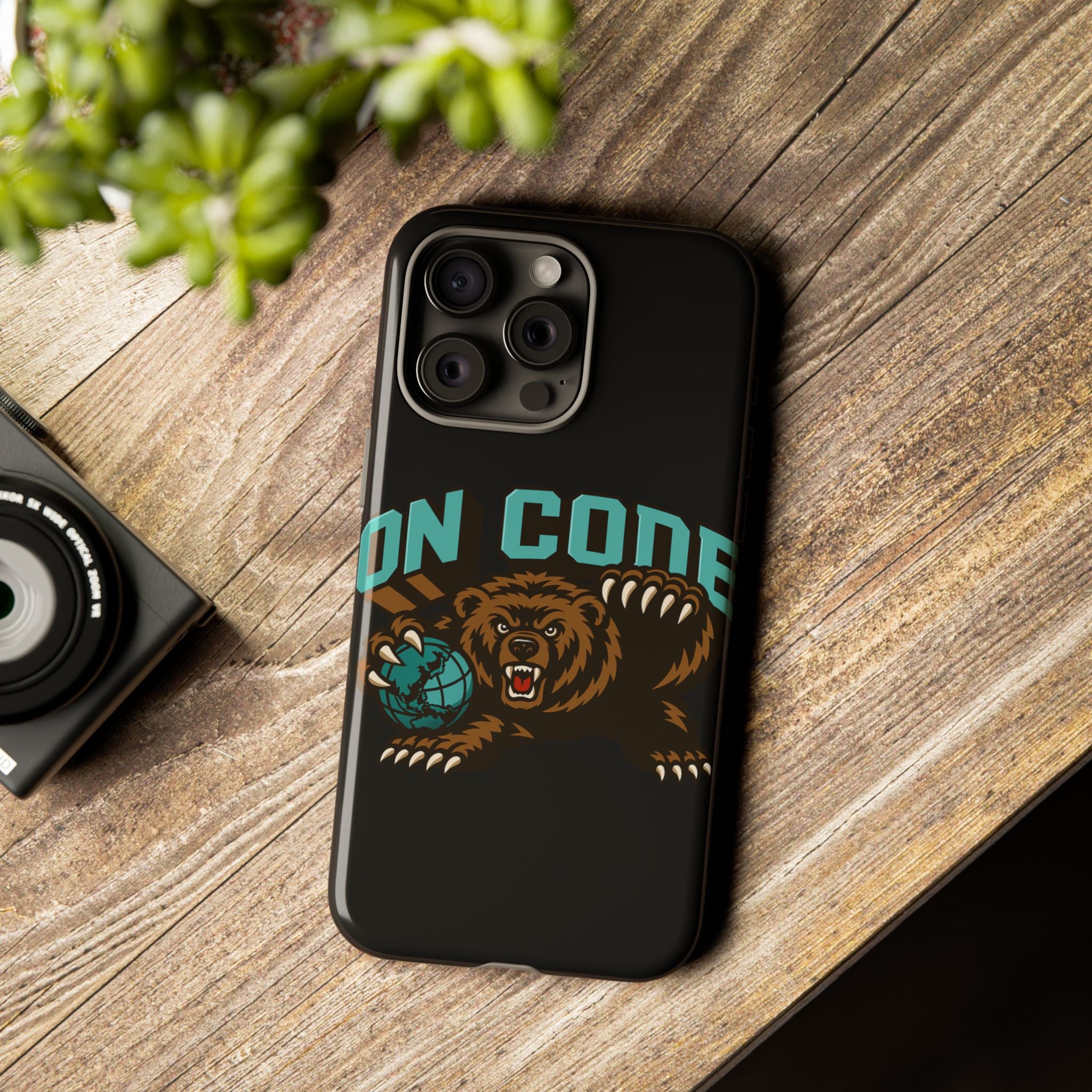 Bear Basketball Tough Phone Case — 'On Core' Protective iPhone Cover