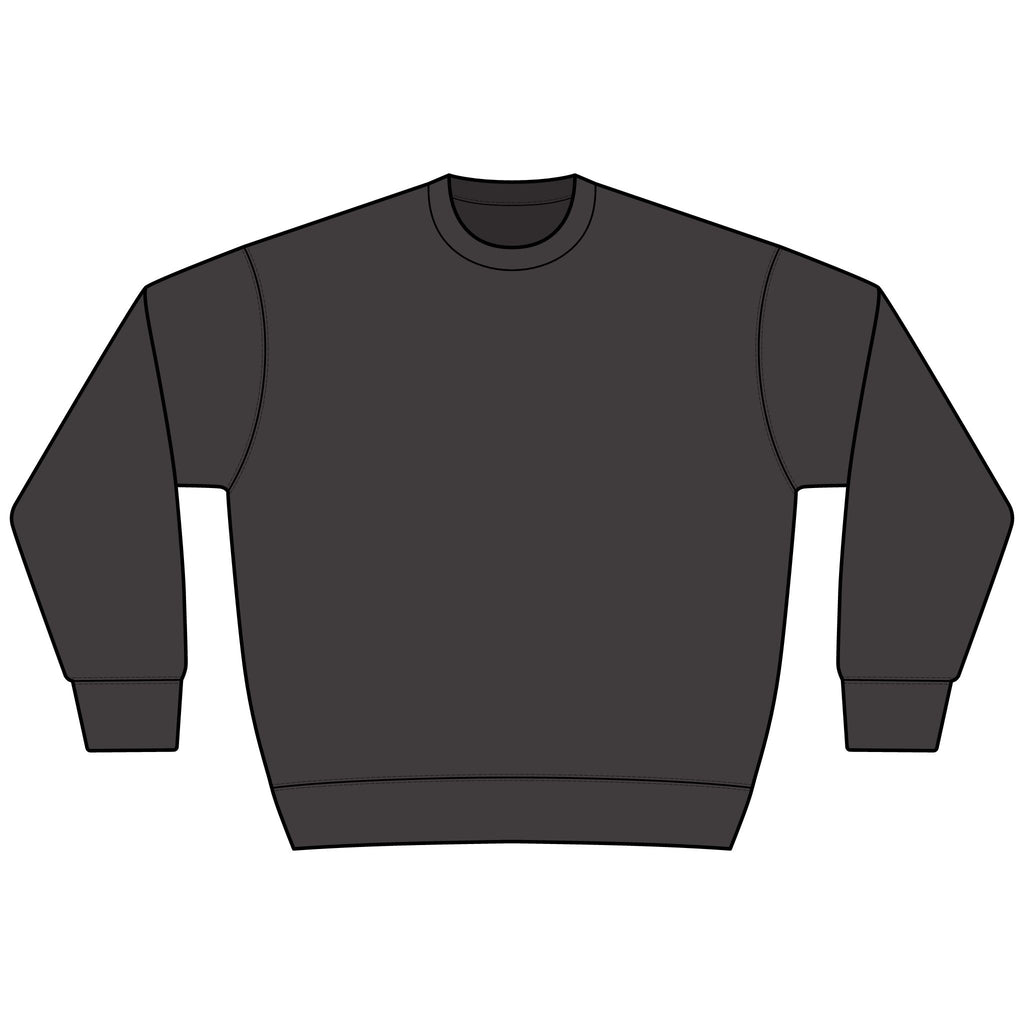BAP Arch Logo Sweatshirt – Collegiate Black Heavyweight Crewneck