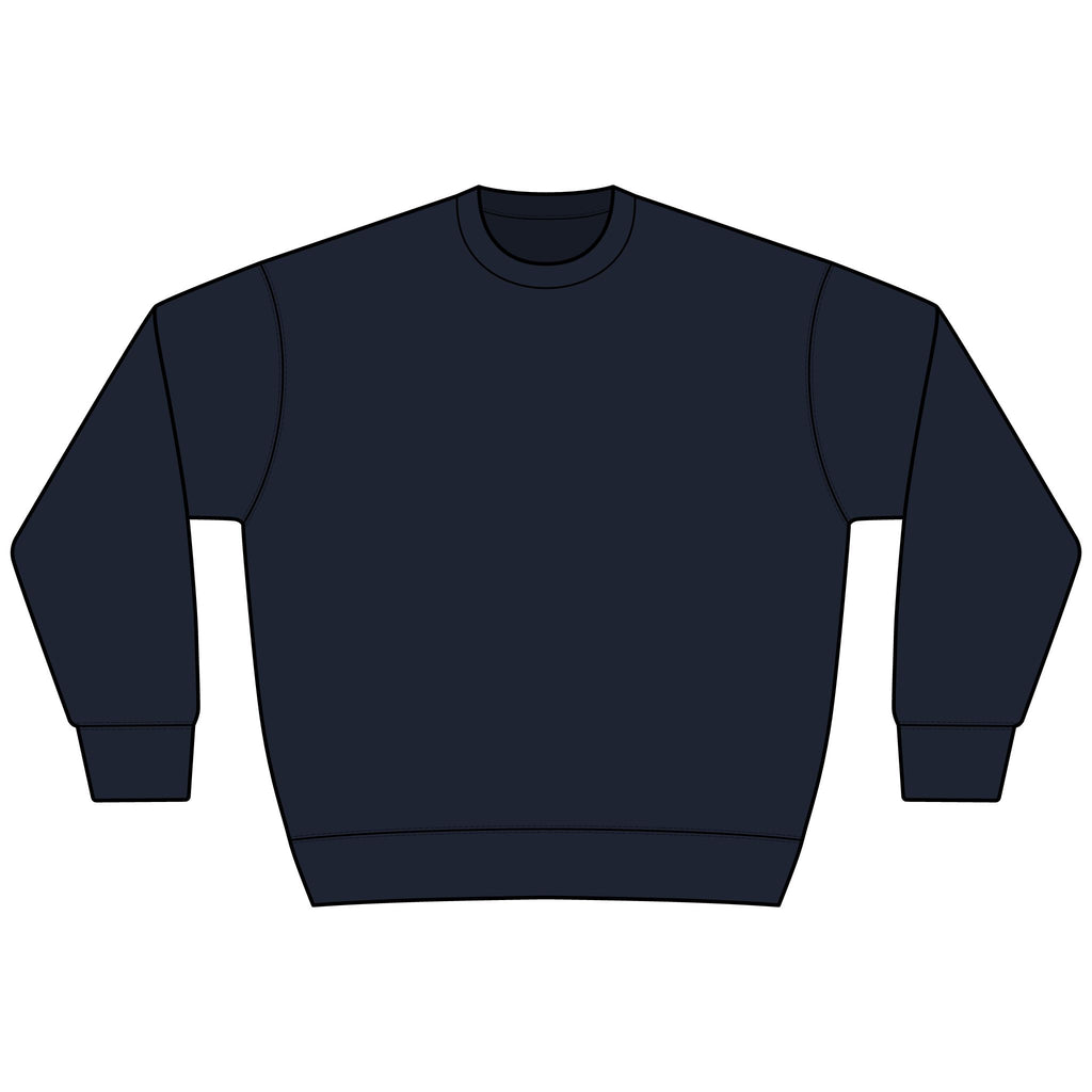 BAP Arch Logo Sweatshirt – Collegiate Black Heavyweight Crewneck
