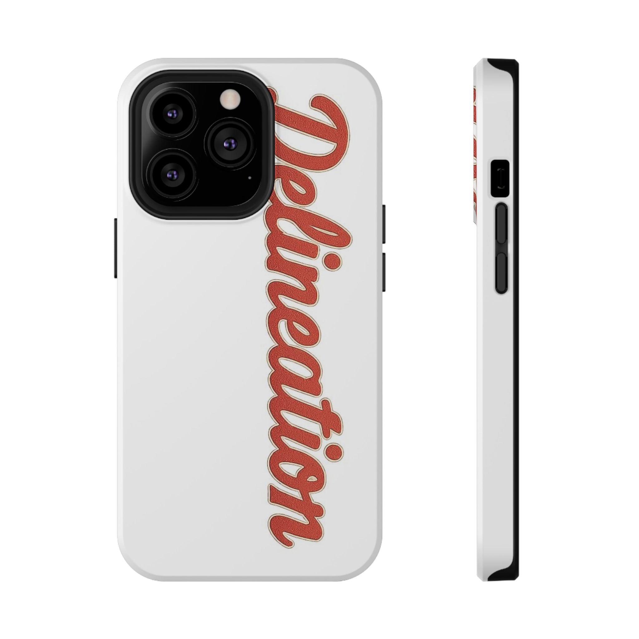 Delineation Script Phone Case — Impact‑Resistant Protective Cover