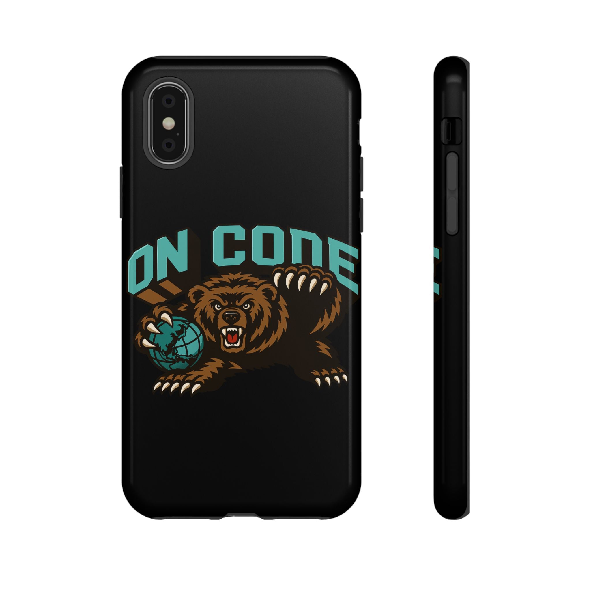 Bear Basketball Tough Phone Case — 'On Core' Protective iPhone Cover