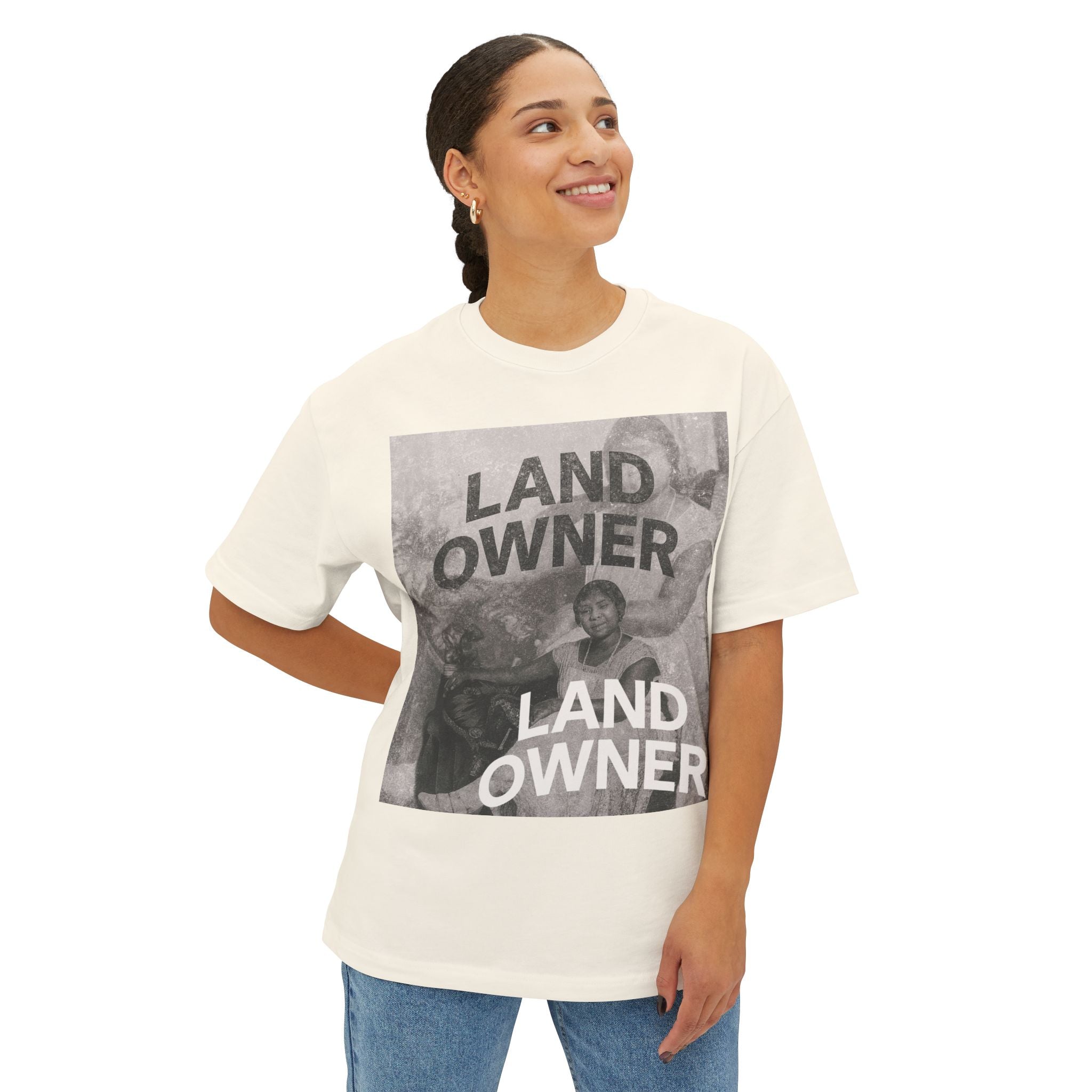 Land Owner Graphic Tee — Vintage Photo Statement T-Shirt