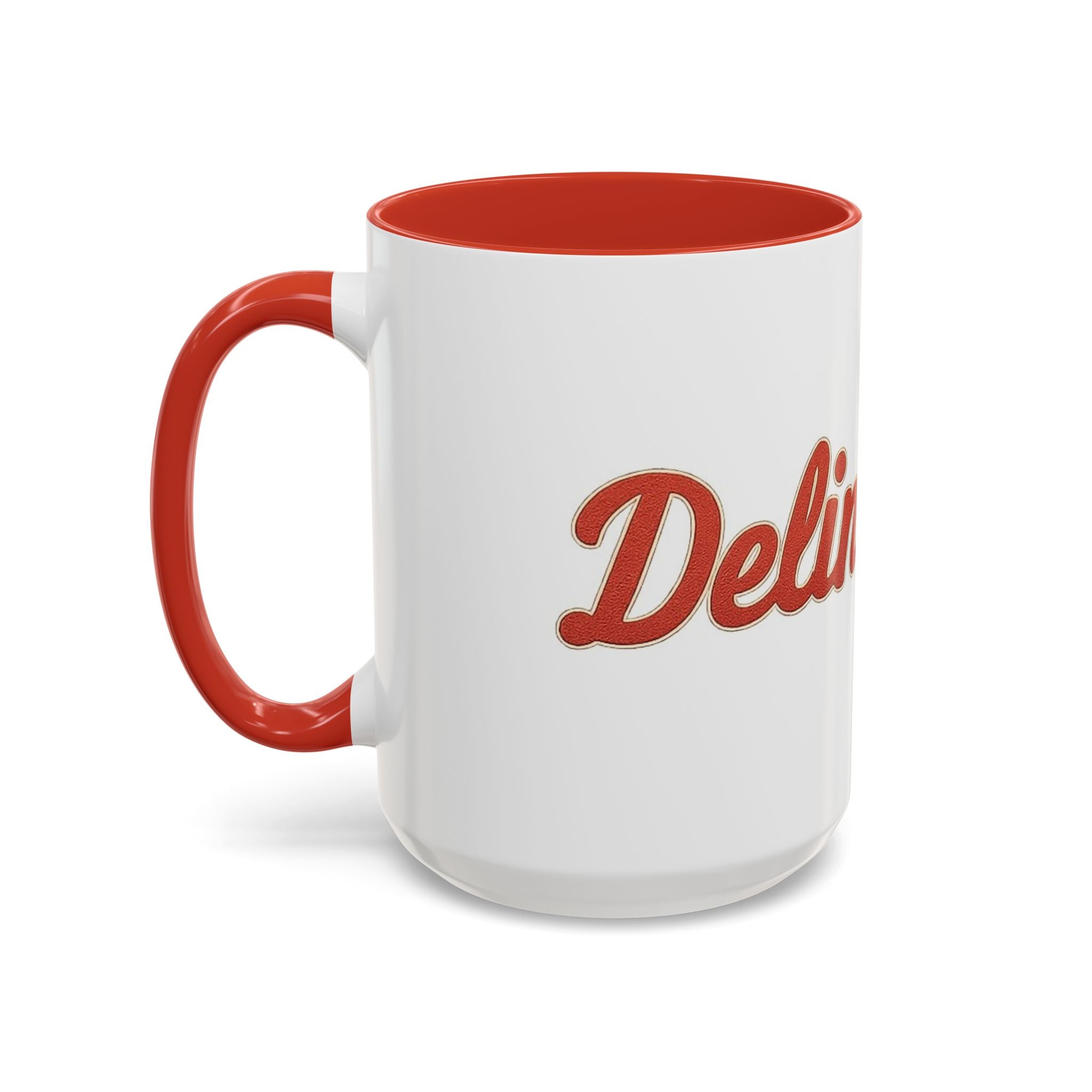 Accent Coffee Mug — 'Imagination' Retro Script Ceramic Coffee Mug (11/15 oz)