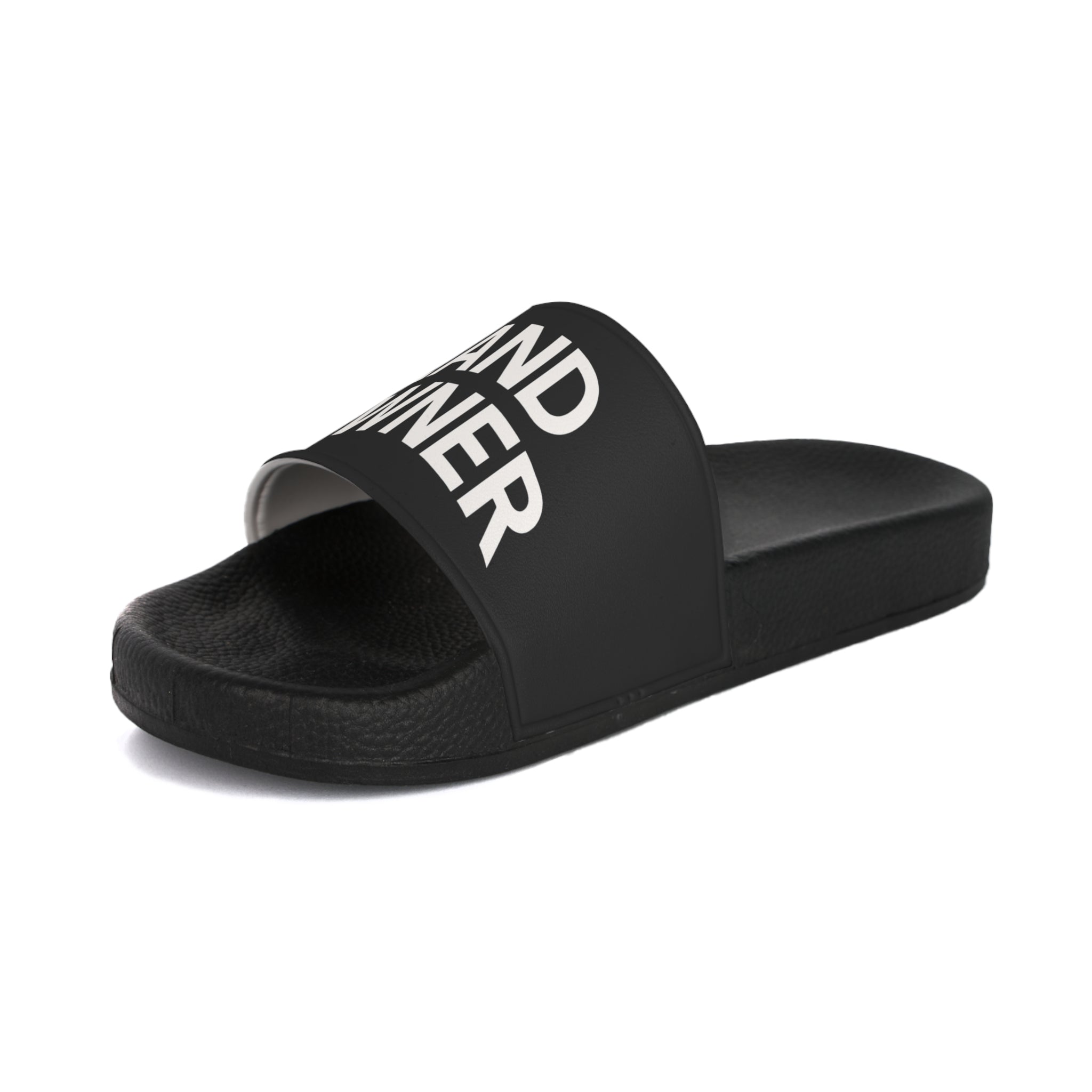 Land Owner Men's Slide Sandals — Black Comfortable Pool & Beach Slides