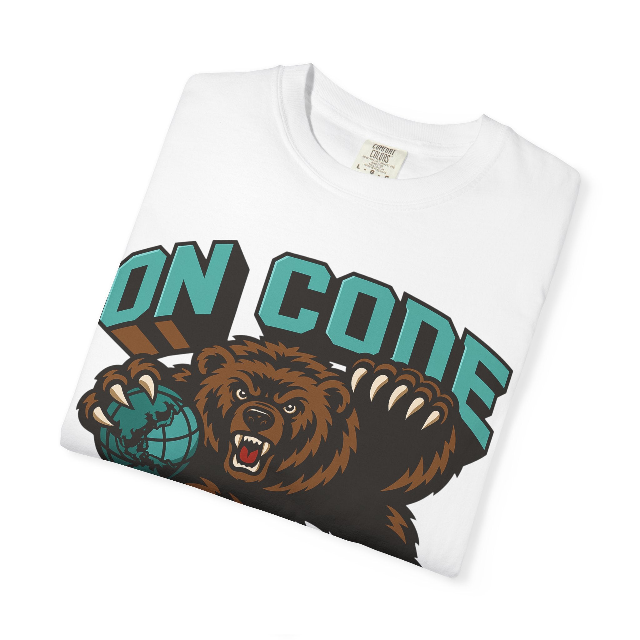 On Code Copper Grizzley T-Shirt — Vintage Mascot Graphic Tee for Players & Fans