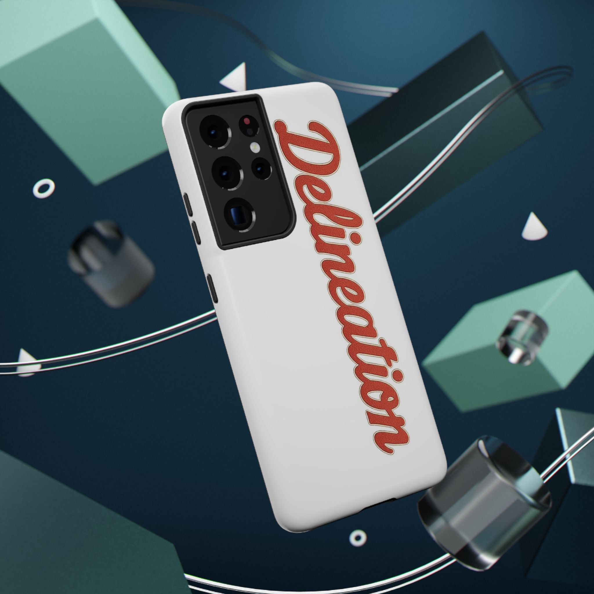 Delineation Script Phone Case — Impact‑Resistant Protective Cover