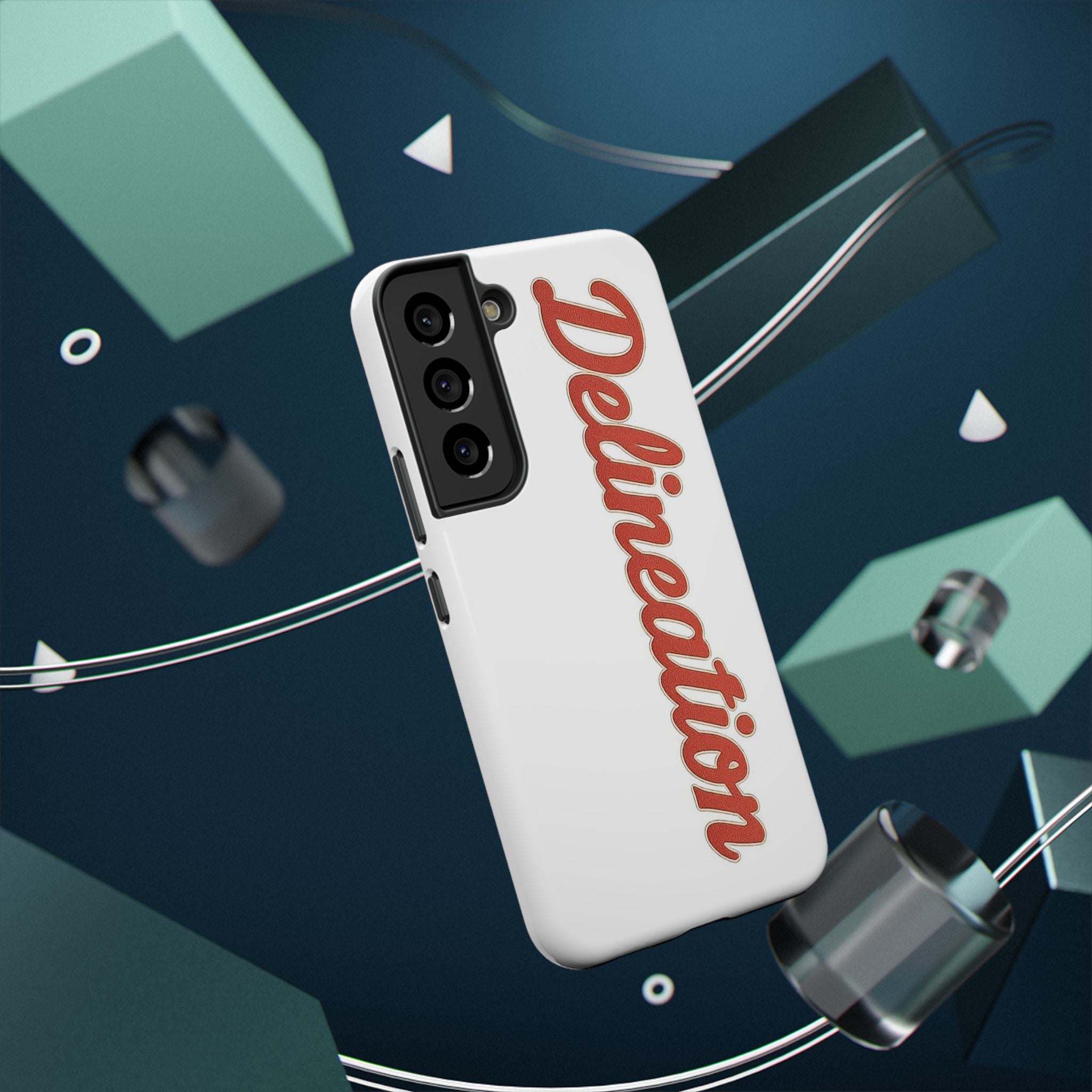 Delineation Script Phone Case — Impact‑Resistant Protective Cover